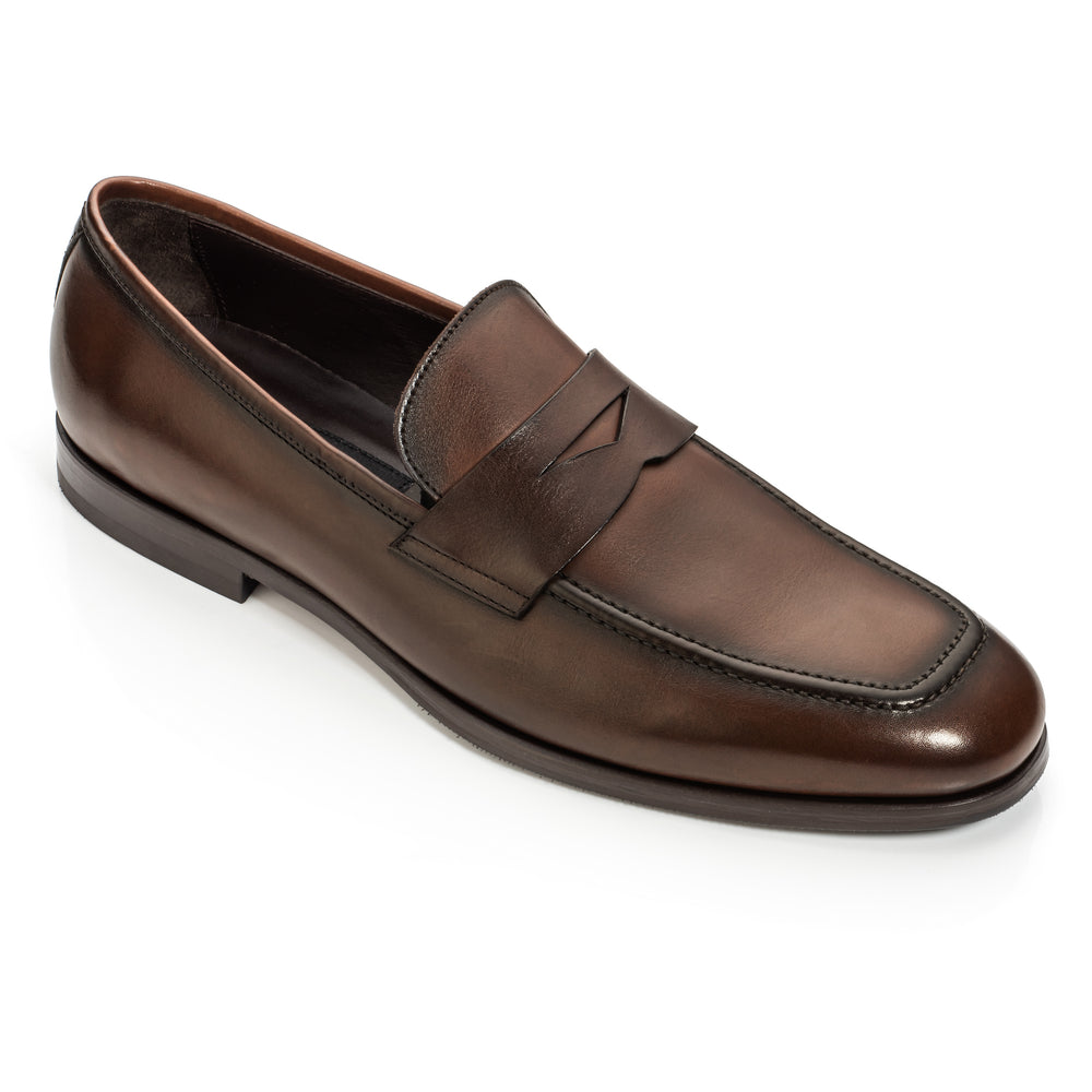 Ronny Burnished Brown Calf Slip On