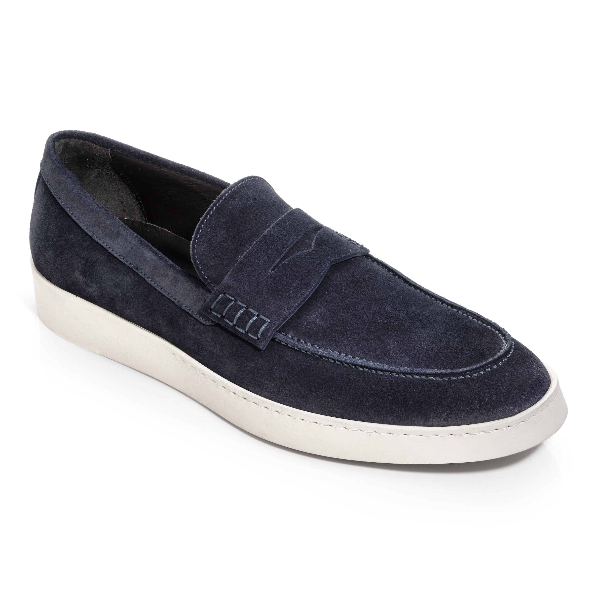 Voss Blue Suede Penny Loafer