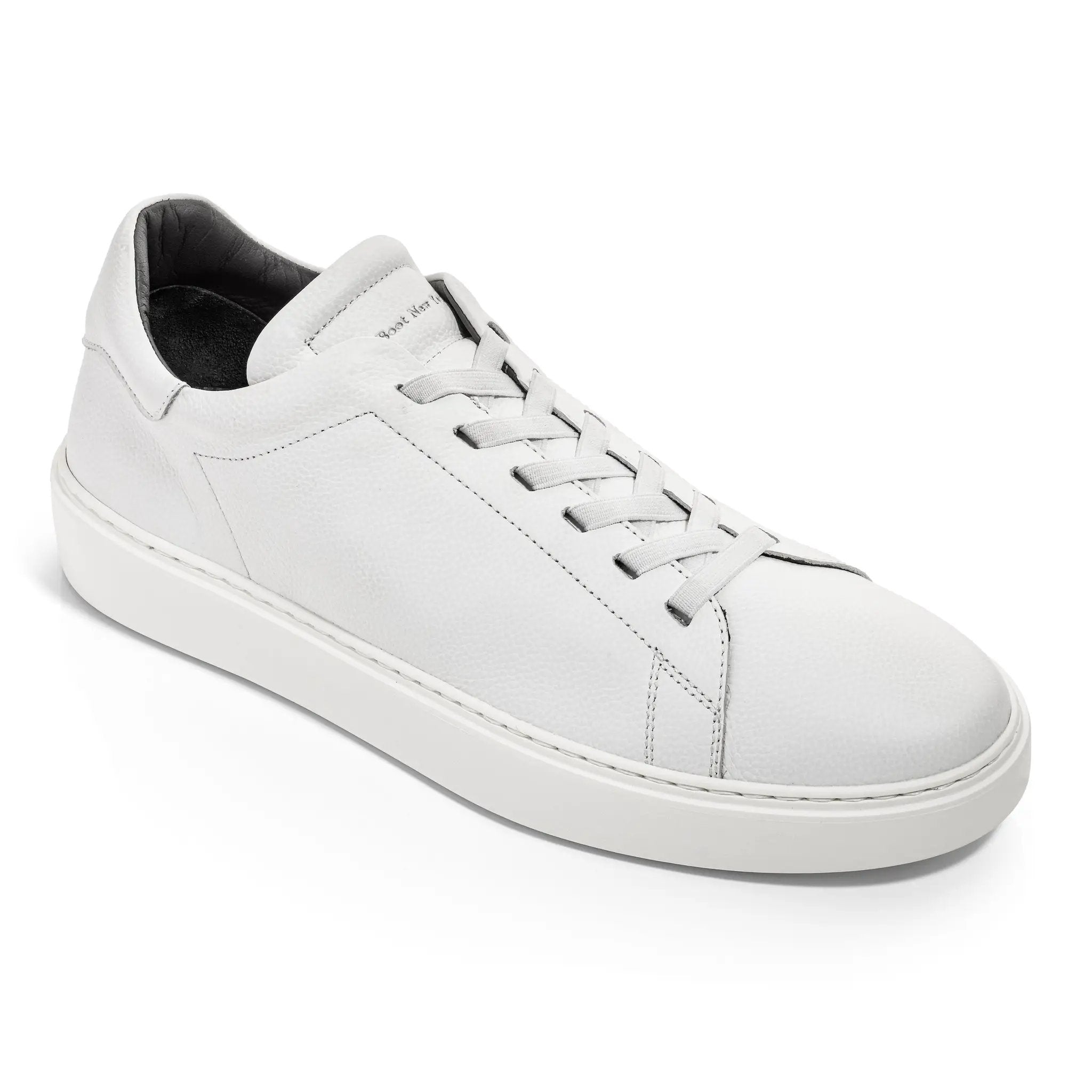 James White Leather Stretch Lace Luxury Low-Top Sneaker by To Boot New York