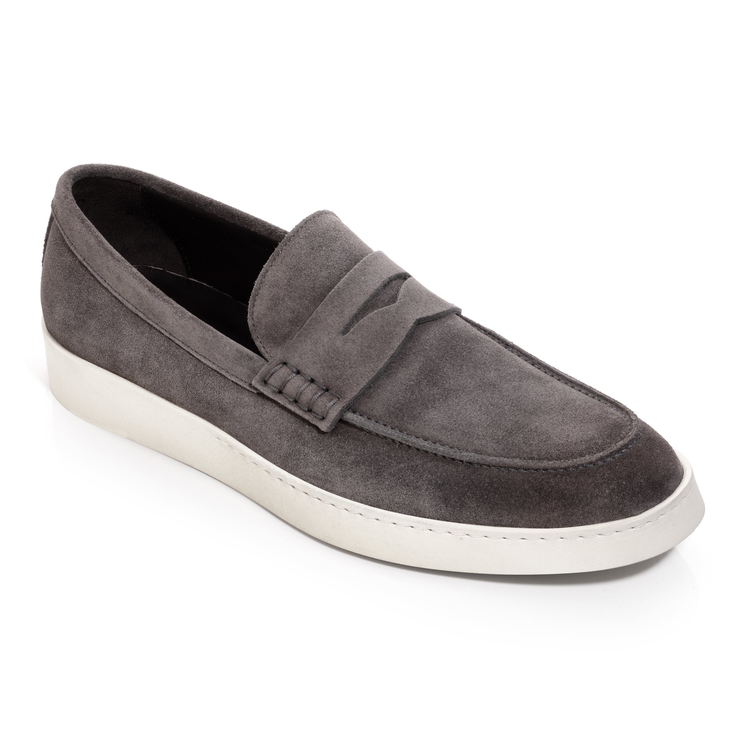 Voss Grey Suede Penny Loafer