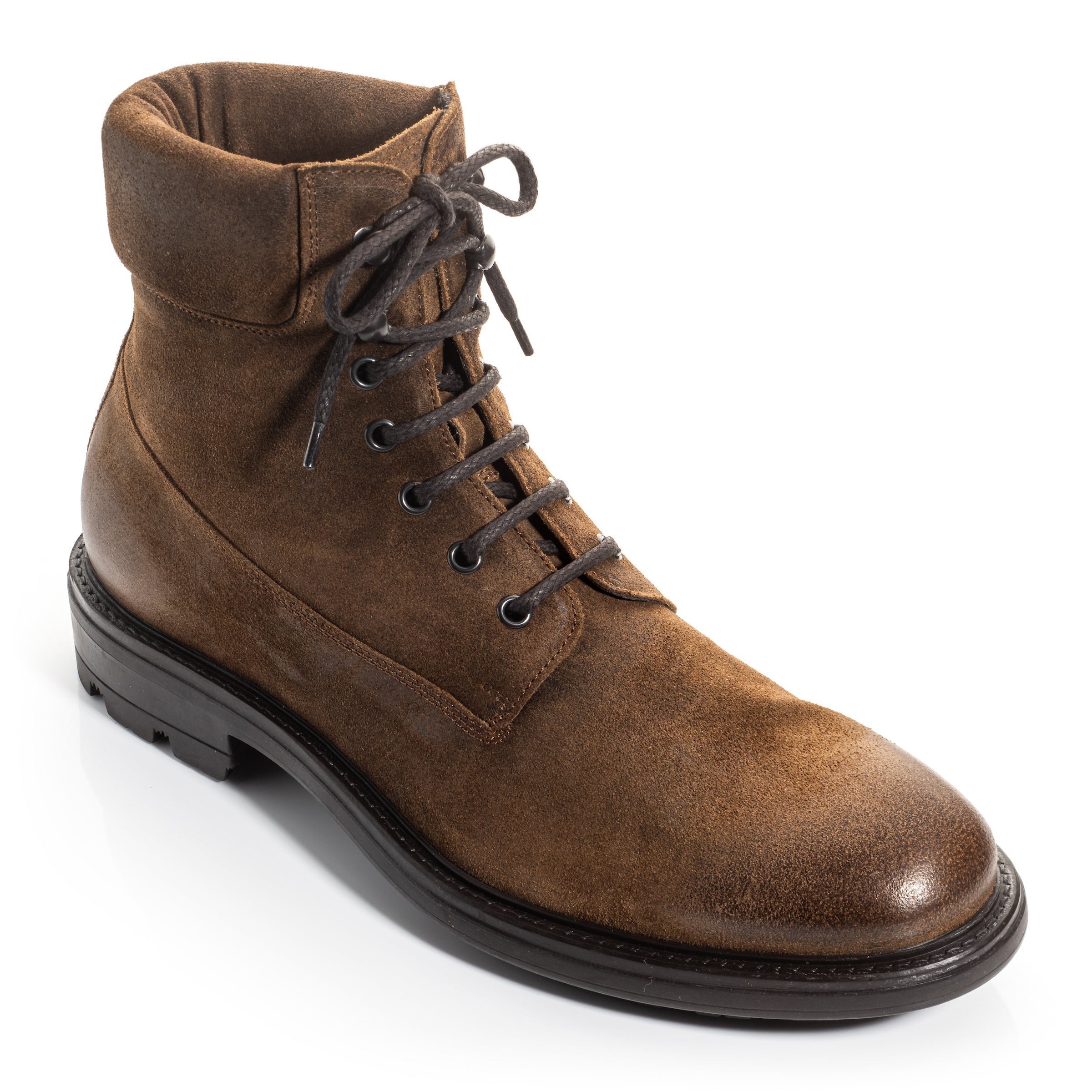 Piero Brown Waxed Suede Luxe Work Boot
