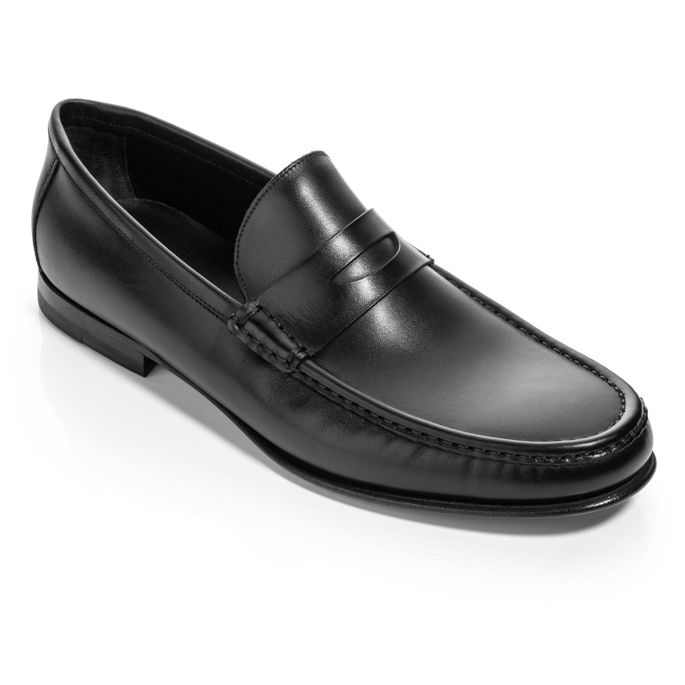 Clapton Black Calf Penny Loafer