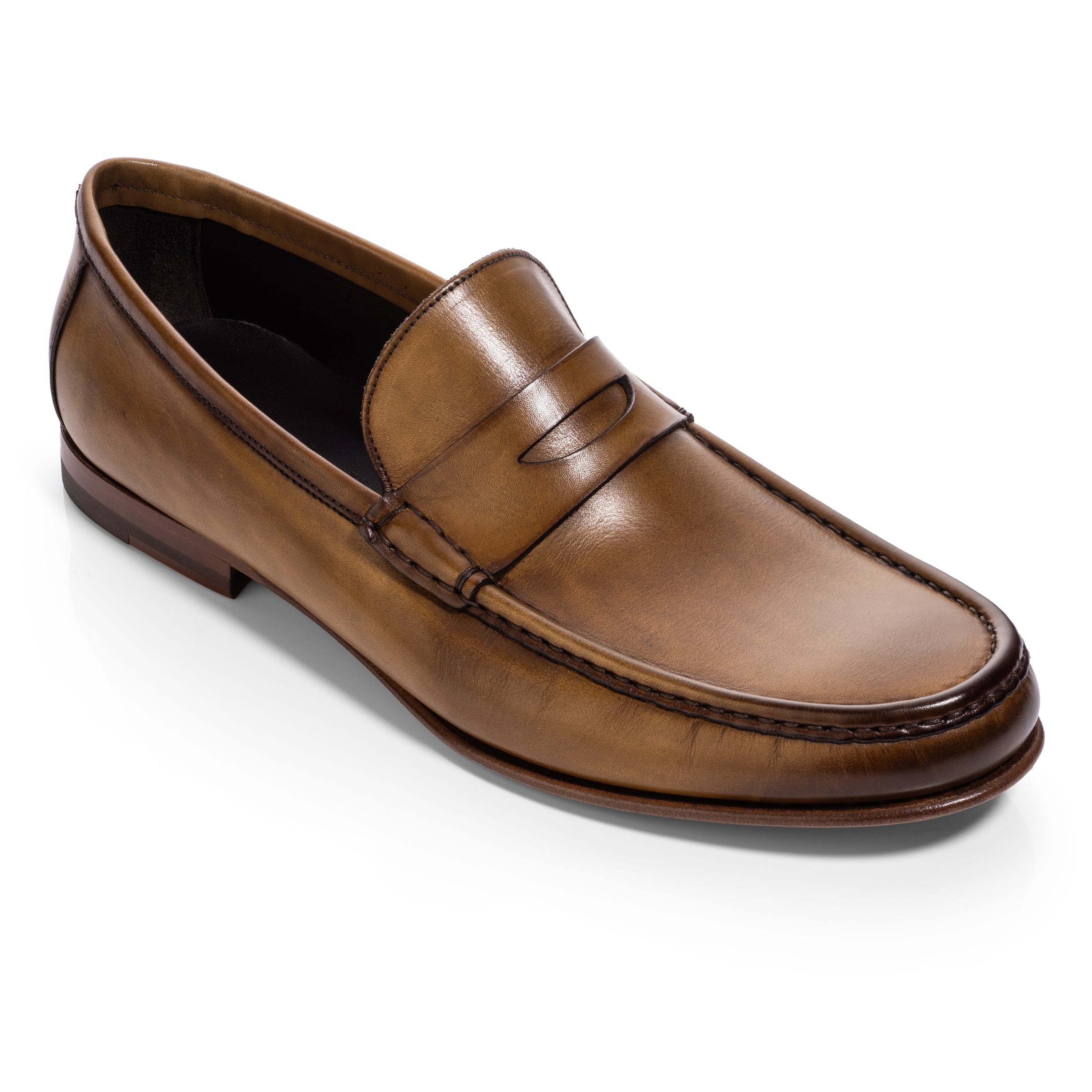 Clapton Medium Tan Calf Penny Loafer