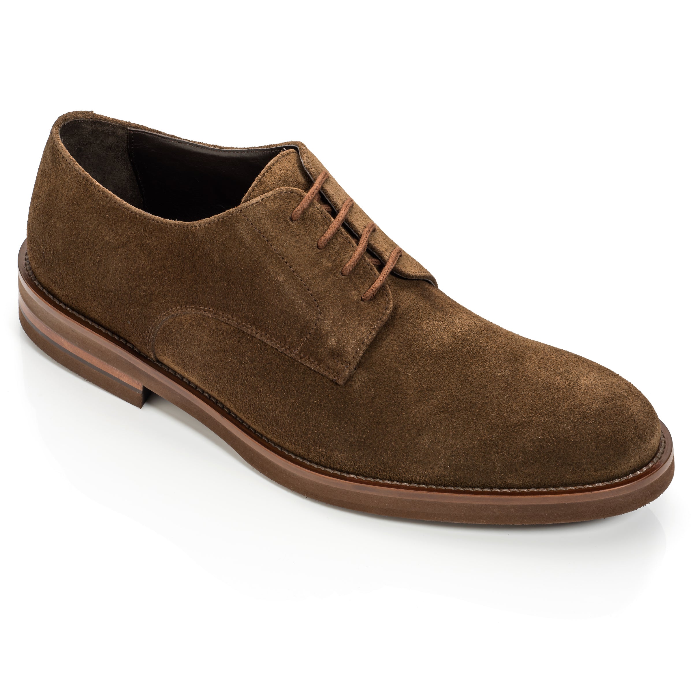 Peterson Mid Brown Suede Derby Lace Up