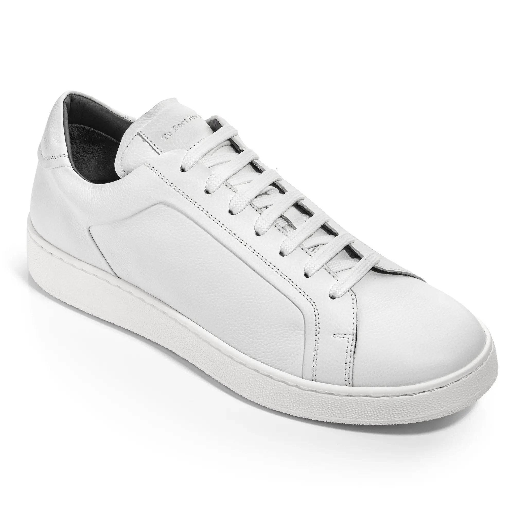 Monterey White / White Full Grain Leather Sneaker by To Boot New York