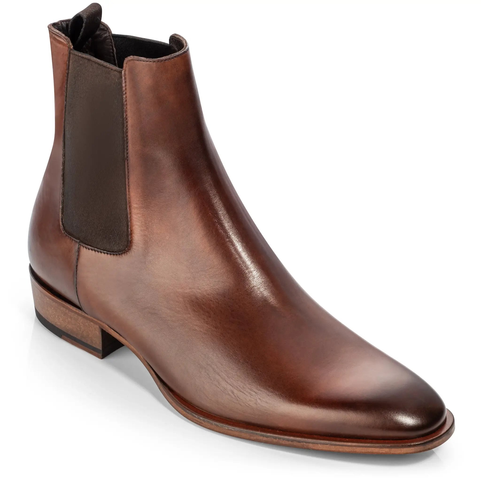 Myles Burnished Brown Calf Chelsea Boot by To Boot New York