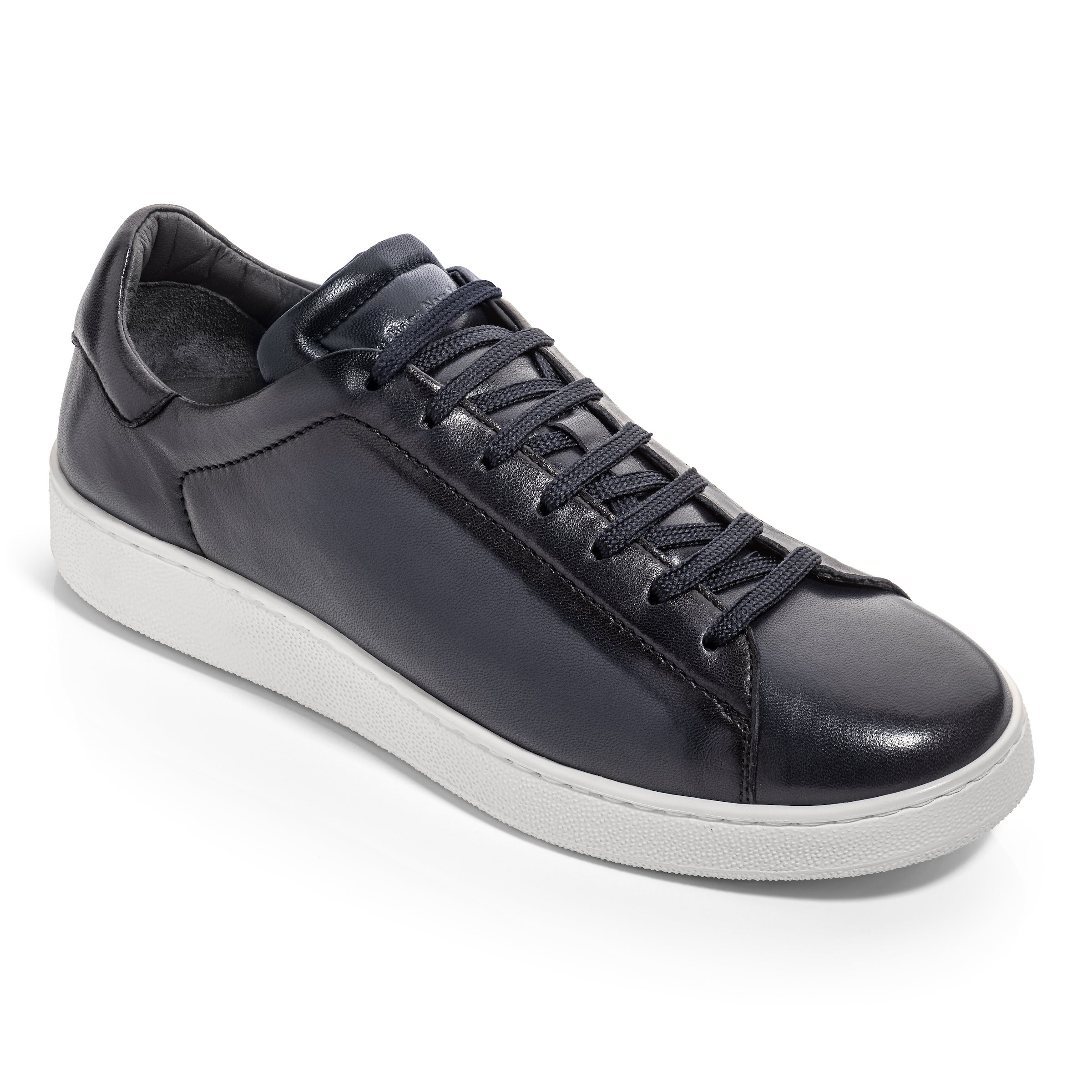 Randolph Navy Nappa Soft Calf Leather Sneaker