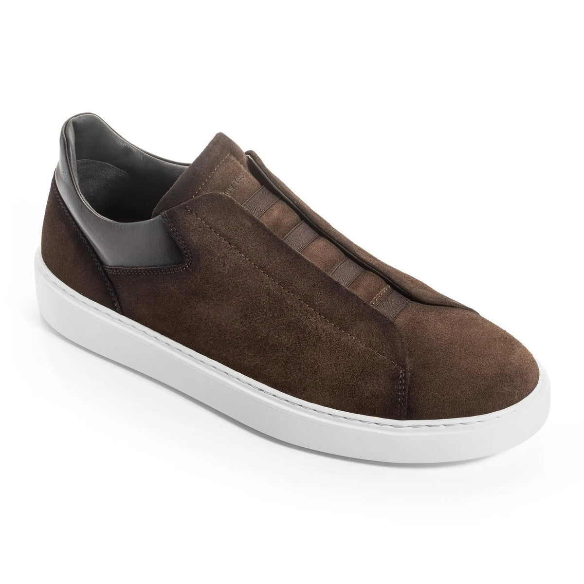 Campion Brown Calf Suede Men's Elastic Slip On Sneaker