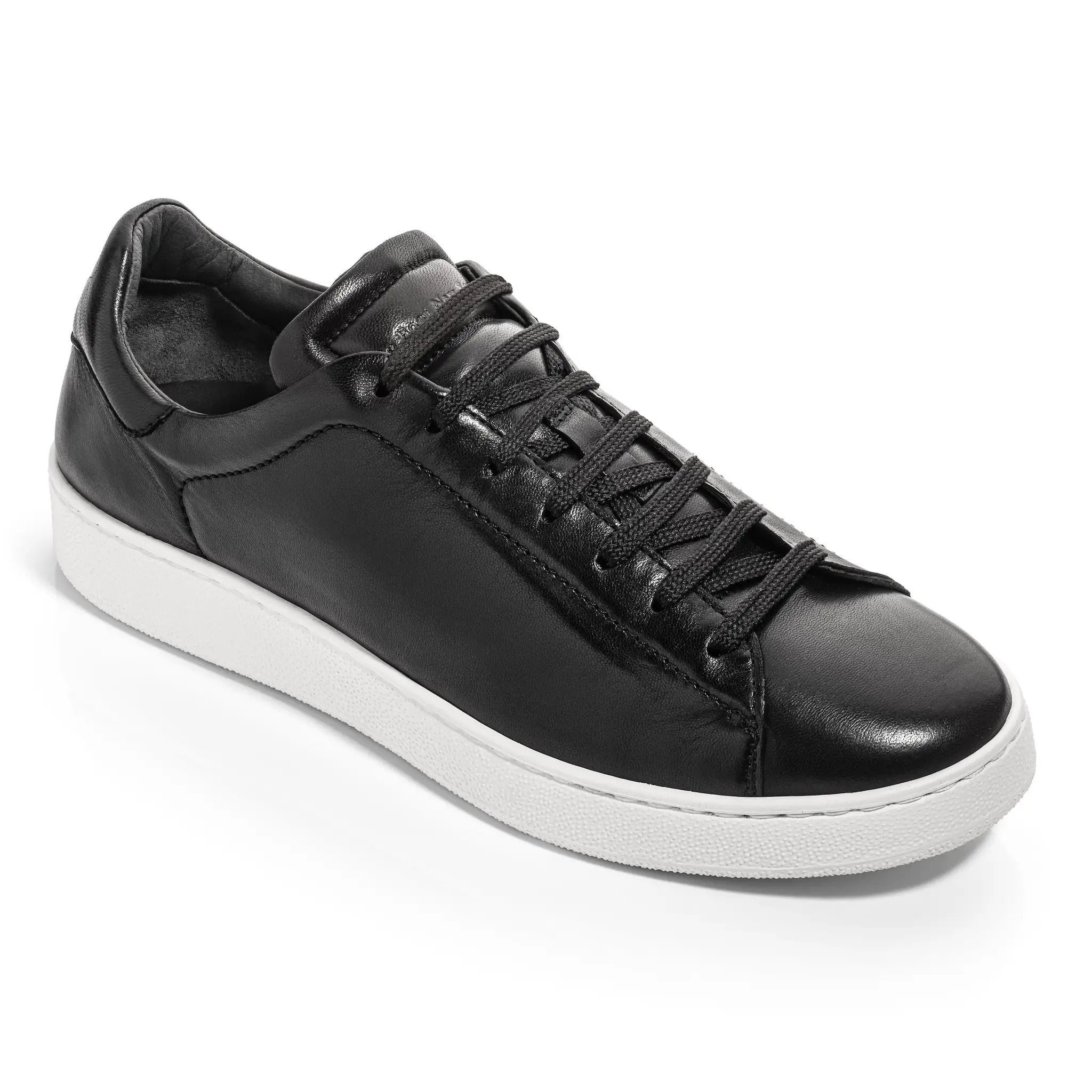 Randolph Black Nappa Soft Calf Leather Sneaker by To Boot New York
