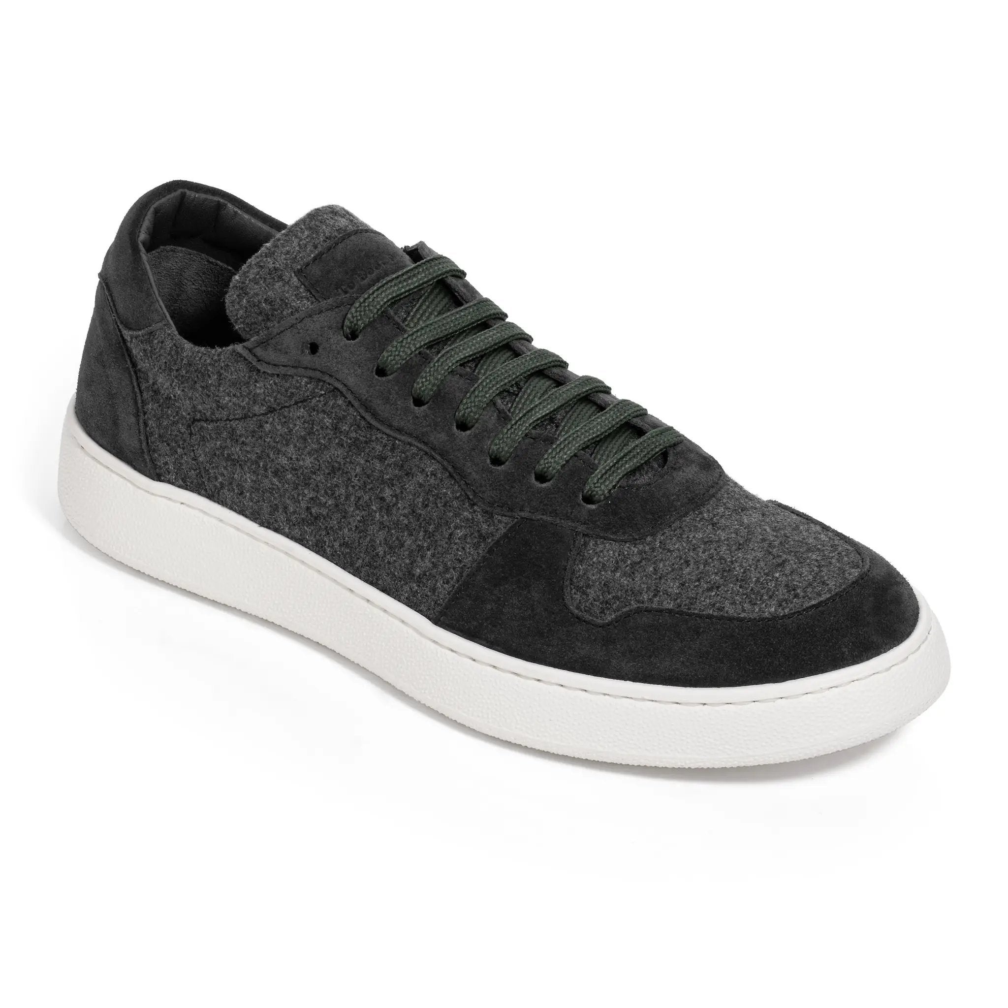 Whitworth Charcoal/Black Cashwool Court Sneaker by To Boot New York