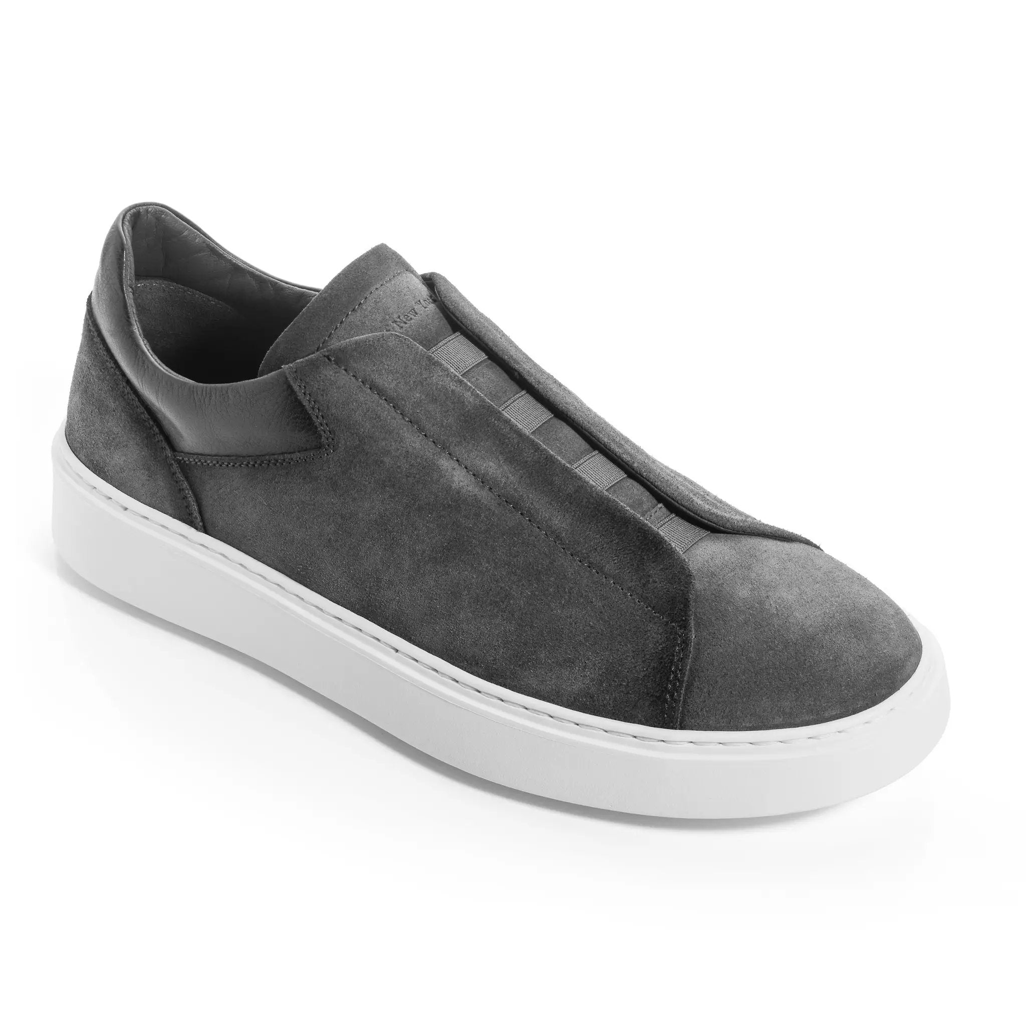 Campion Grey Aero Suede Elastic Slip-On Sneaker by To Boot New York