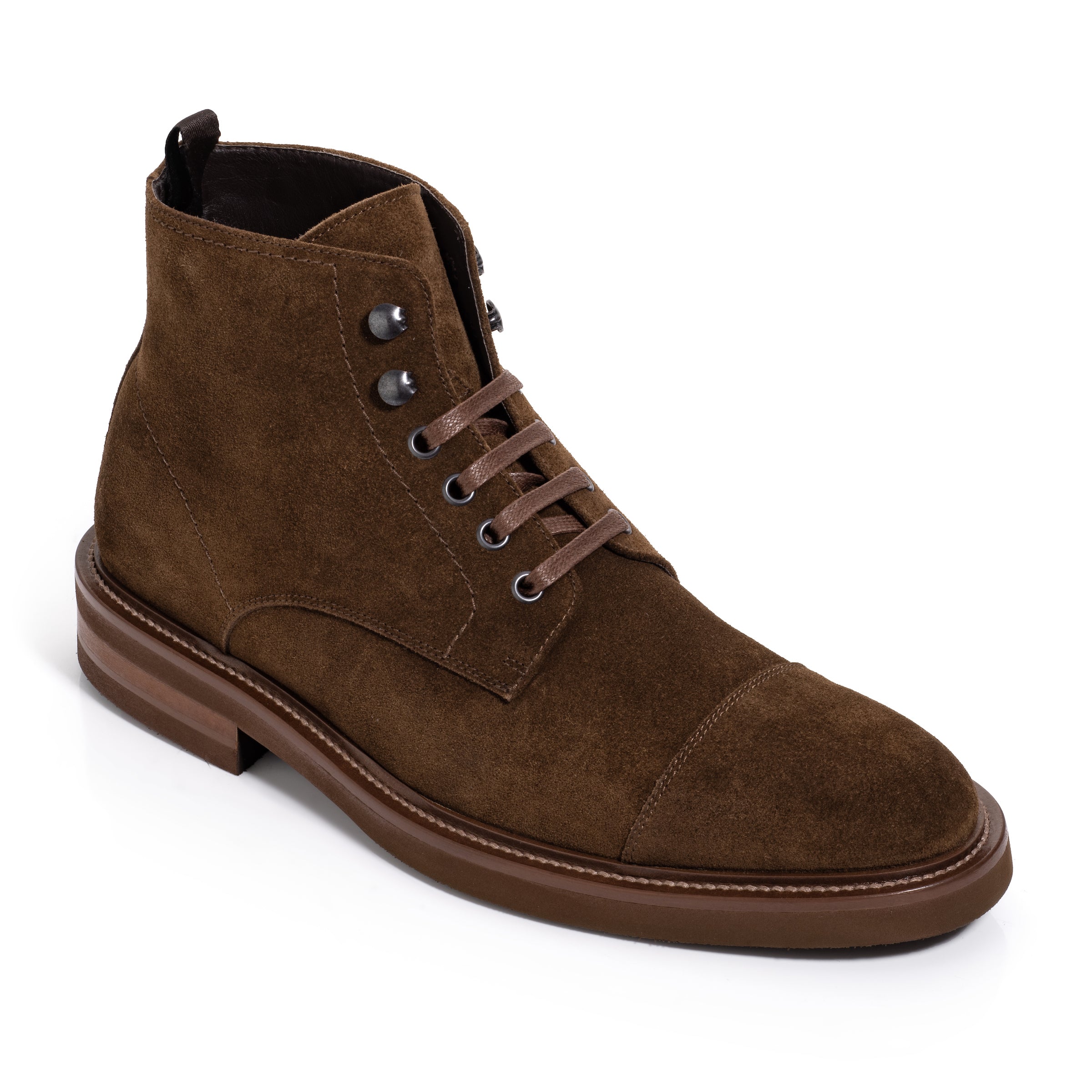 Lynfield Brown Suede Cap Toe Boot