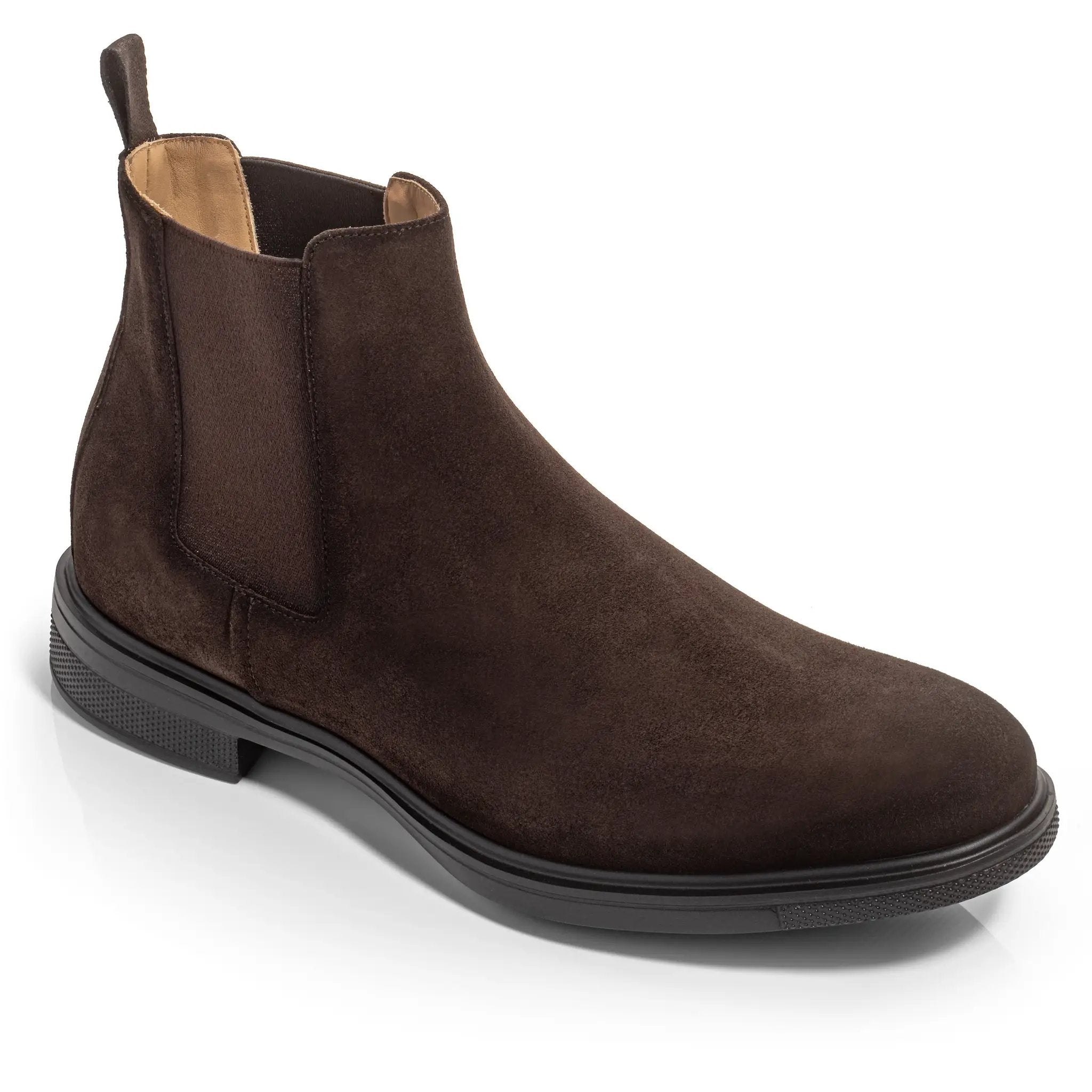 Carlsbad Dark Brown Weather-Repellent Suede Chelsea Boot by To Boot New York