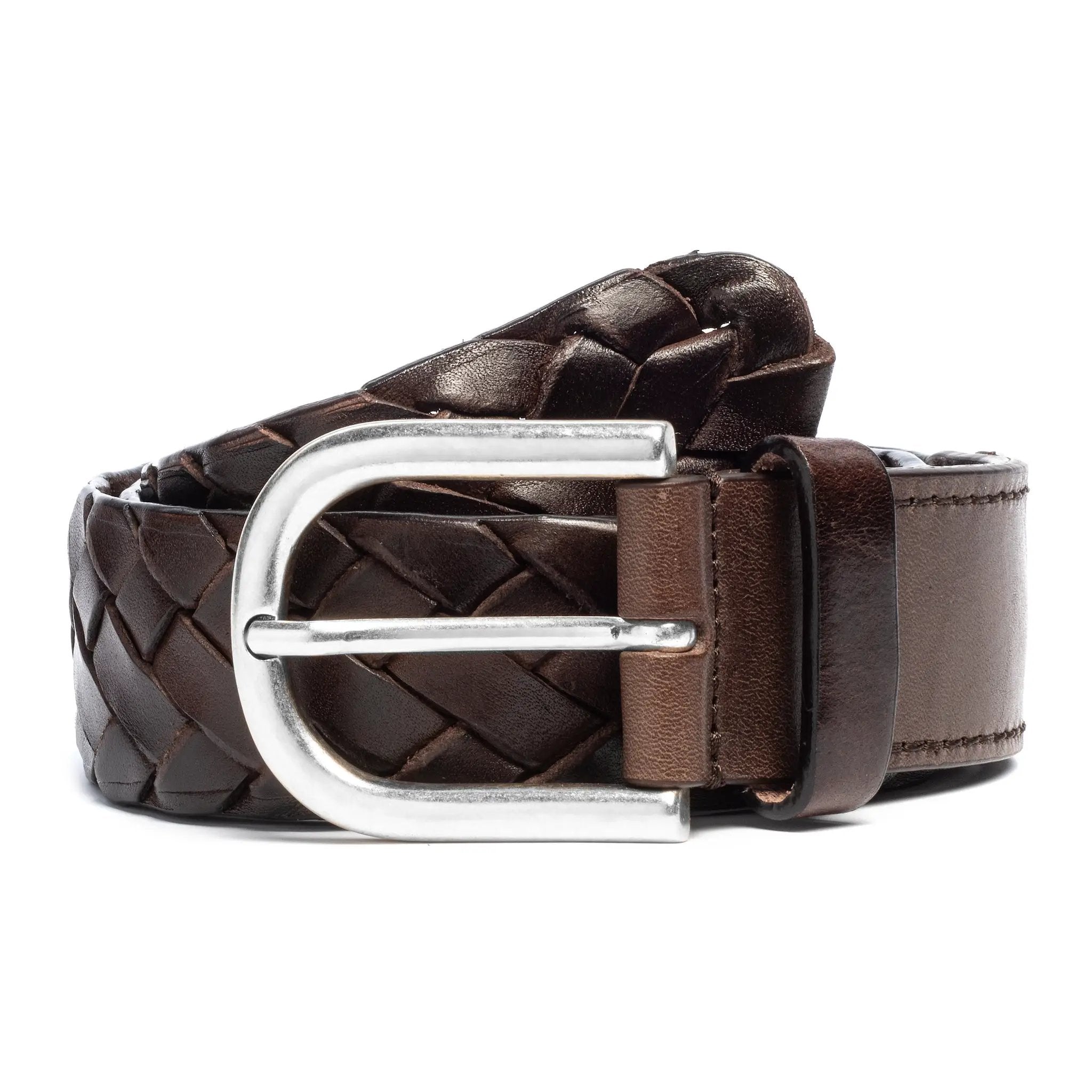 Brown Handwoven Intrecciato Belt by To Boot New York