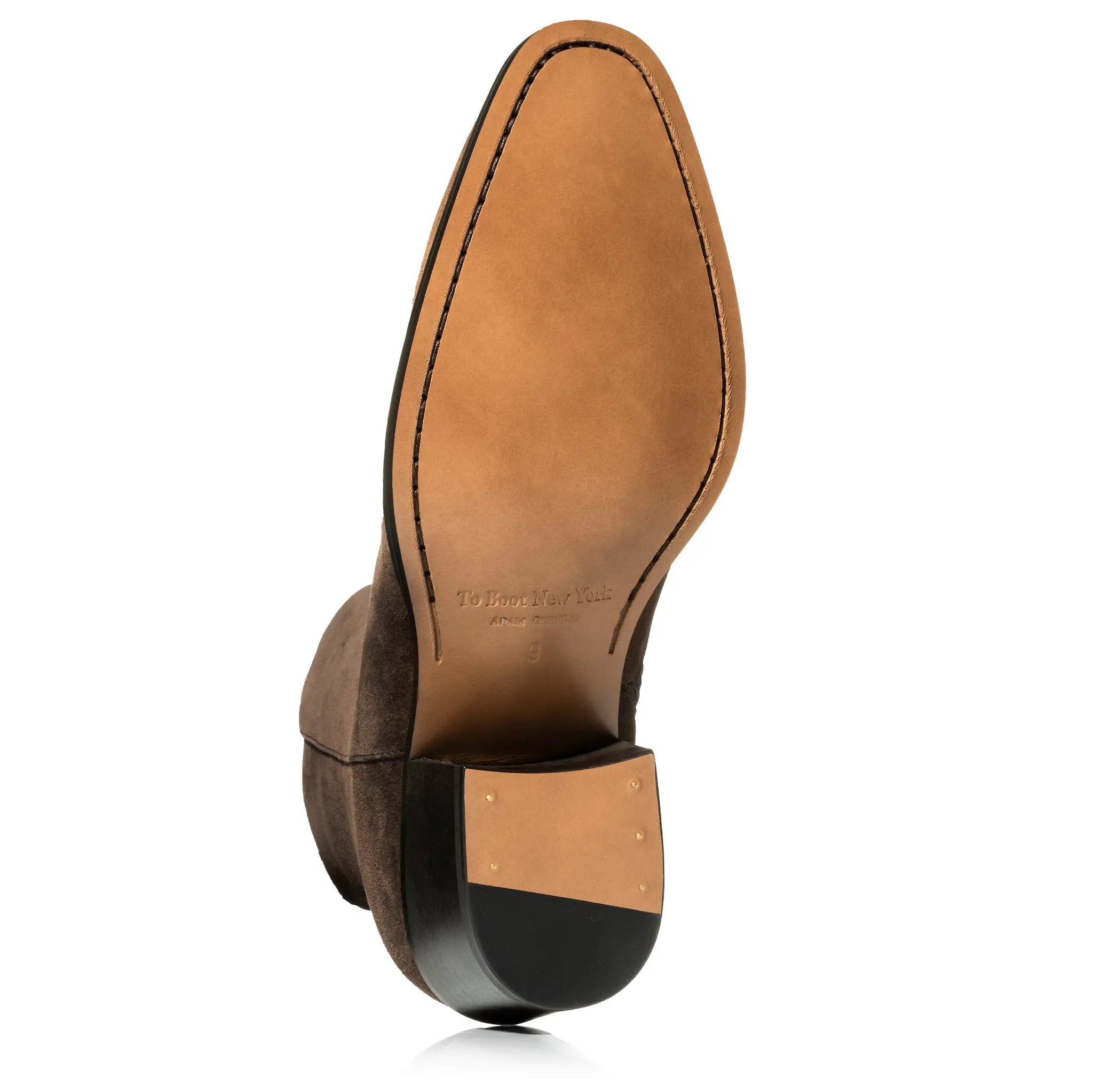 Vasquez Dark Brown Suede Zip Boot by To Boot New York