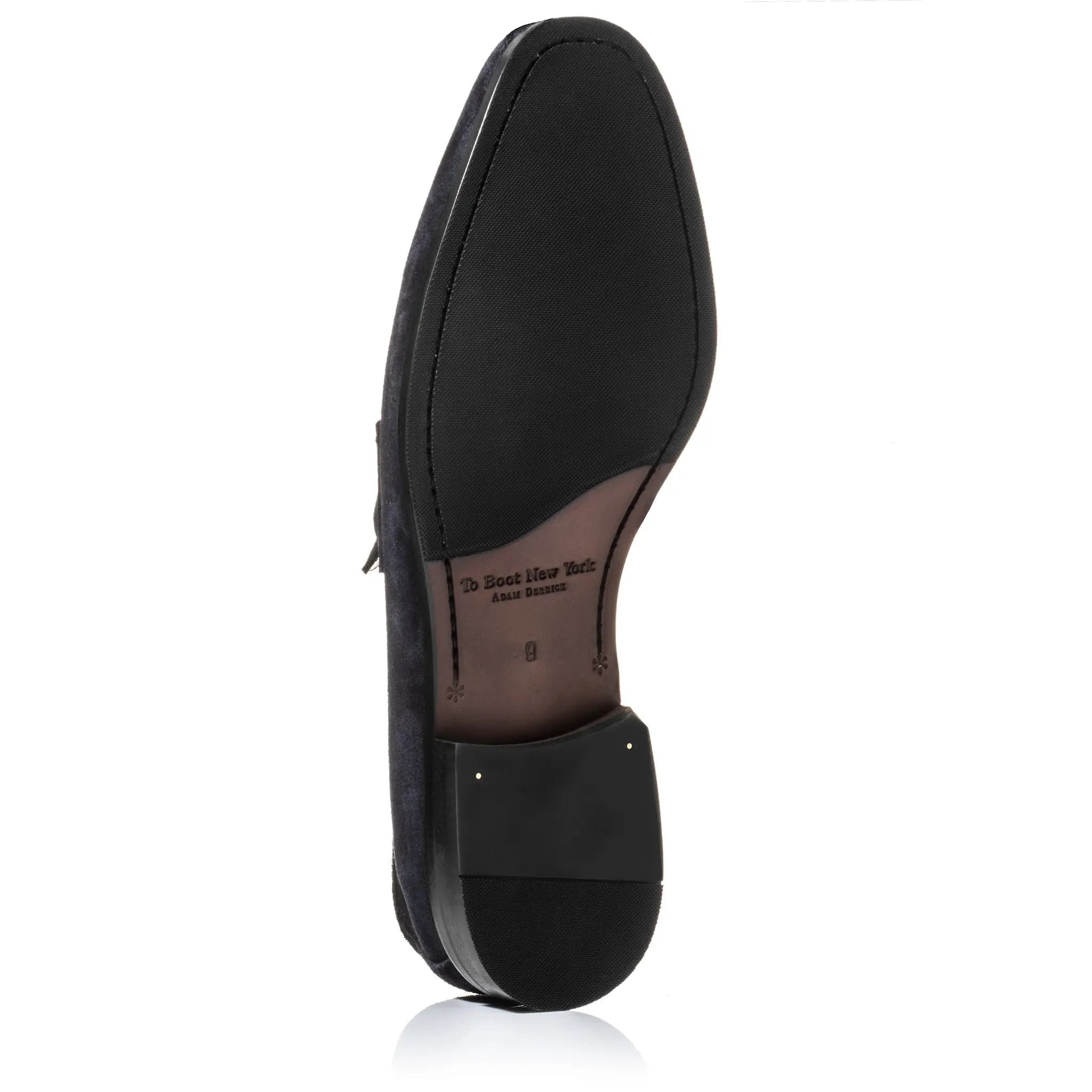 Ronny Navy Aero Suede Slip-On Penny Loafer by To Boot New York
