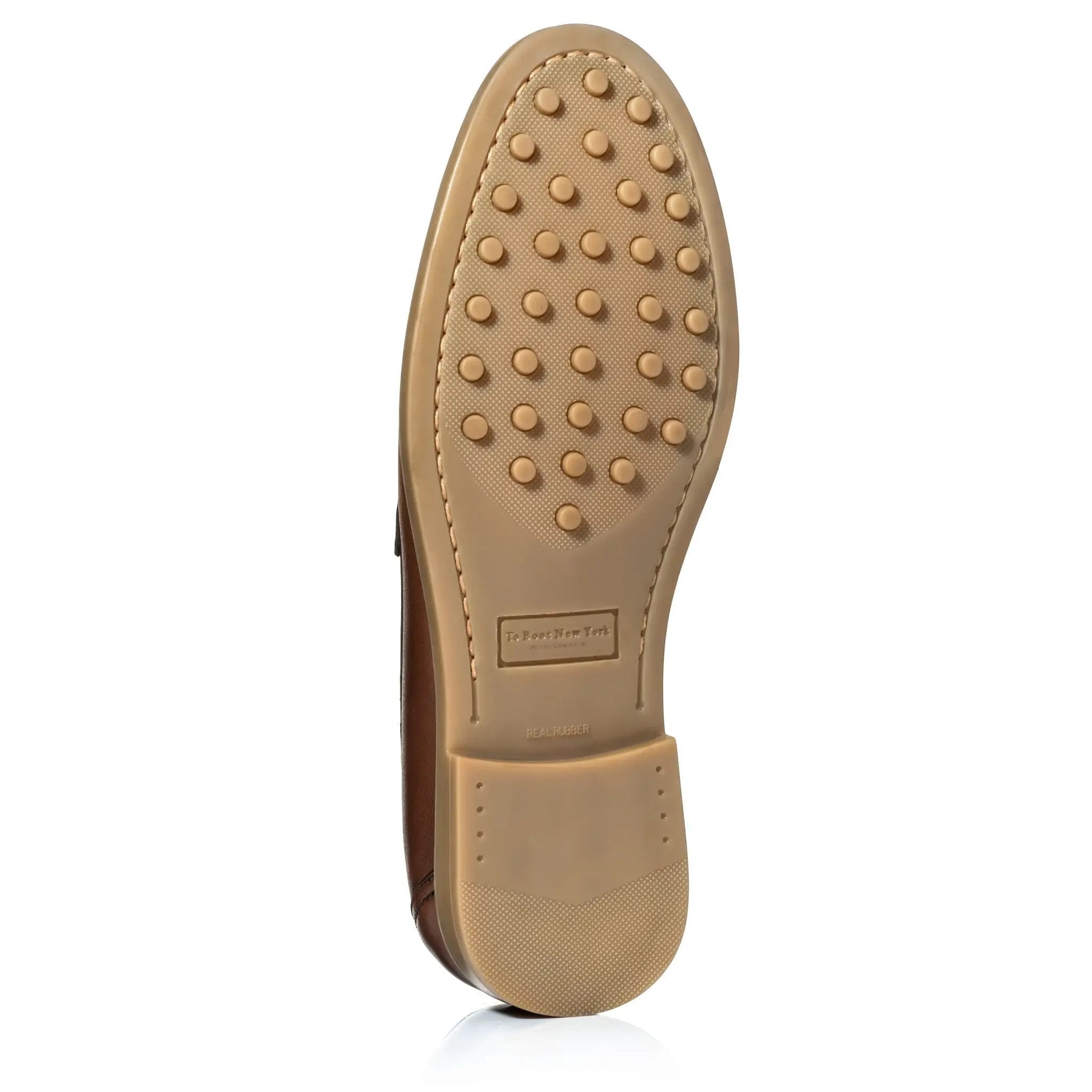 Bennett Burnished Tan Brown Baby Calf Leather Penny Loafer by To Boot New York