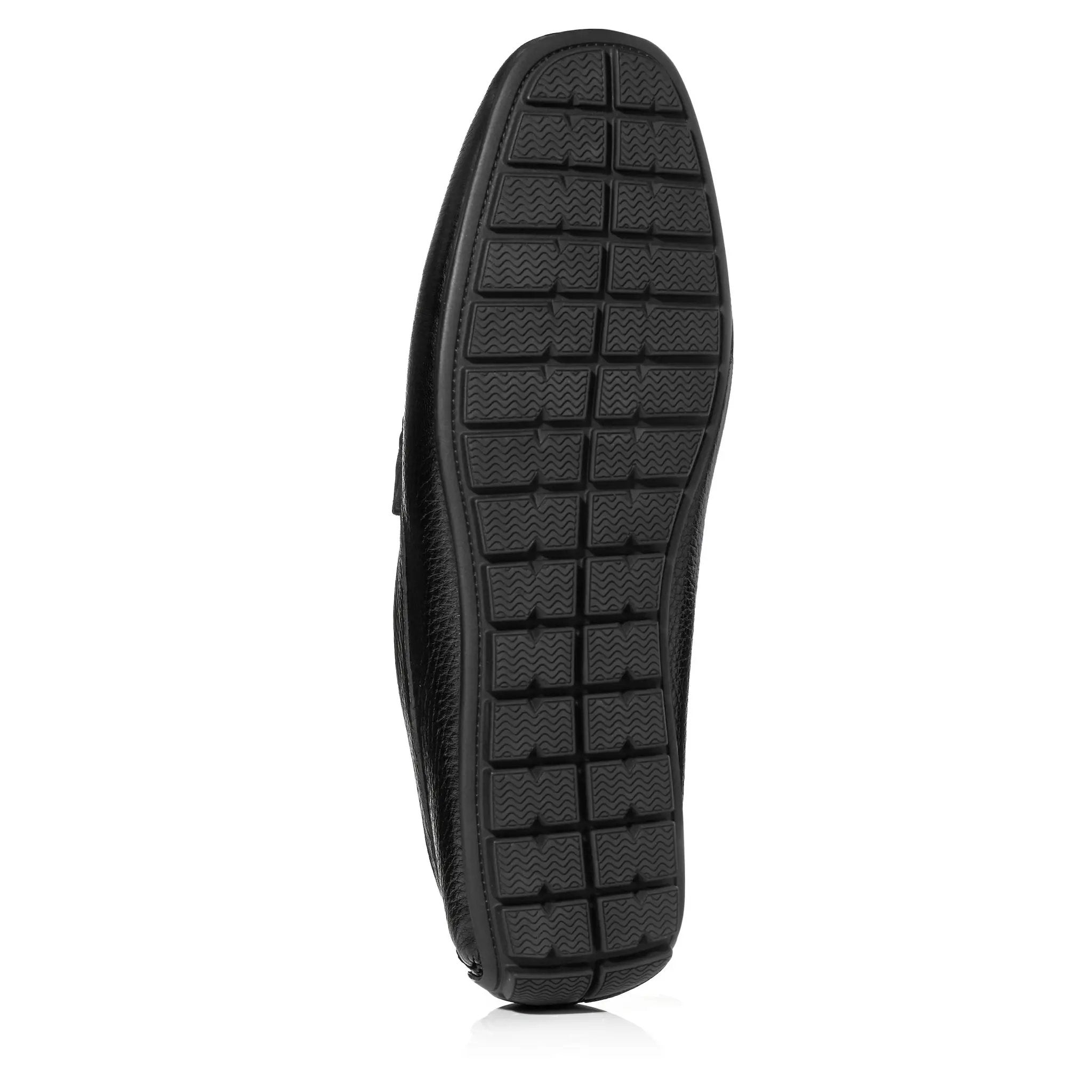 Admiral Black Deerskin Leather Penny Moccasin Driving Shoe by To Boot New York