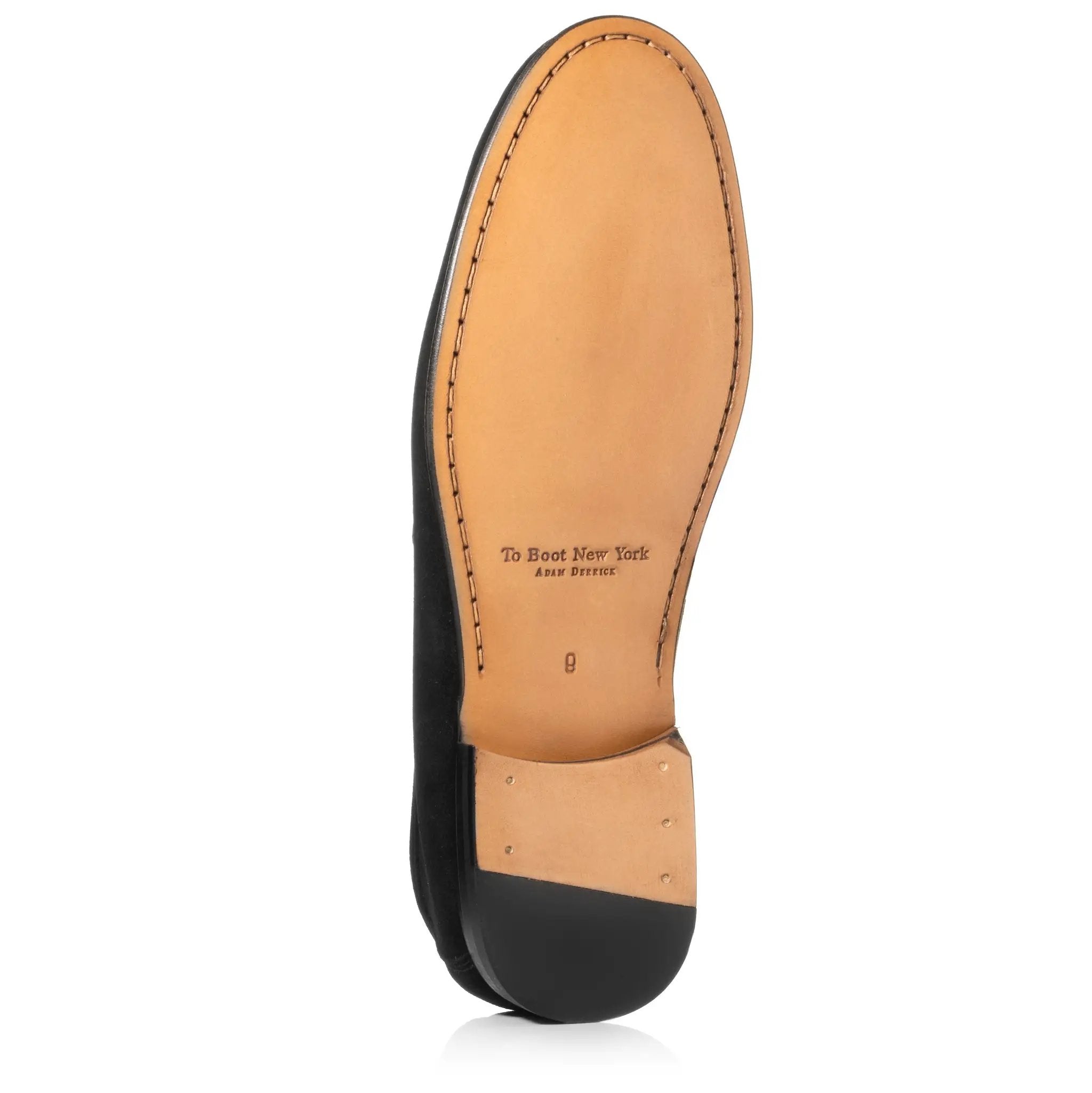 Danny Black Suede Slip-On Bit Loafer by To Boot New York
