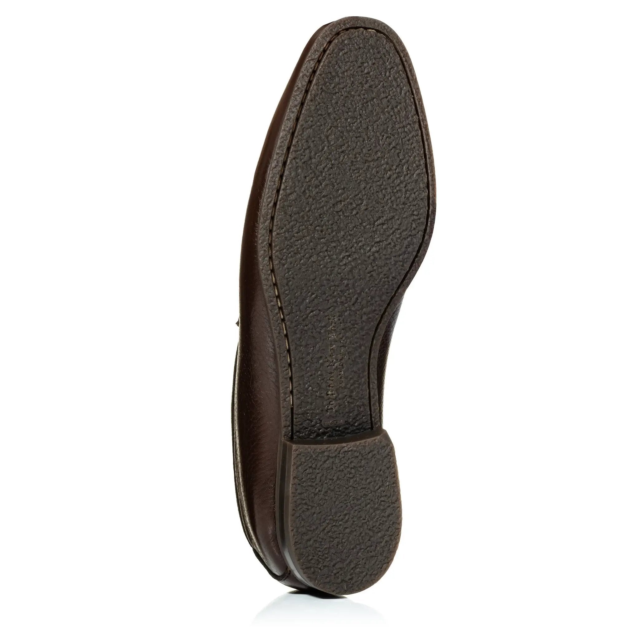 Merritt Dark Brown Deerskin Leather Penny Loafer Slip-On by To Boot New York