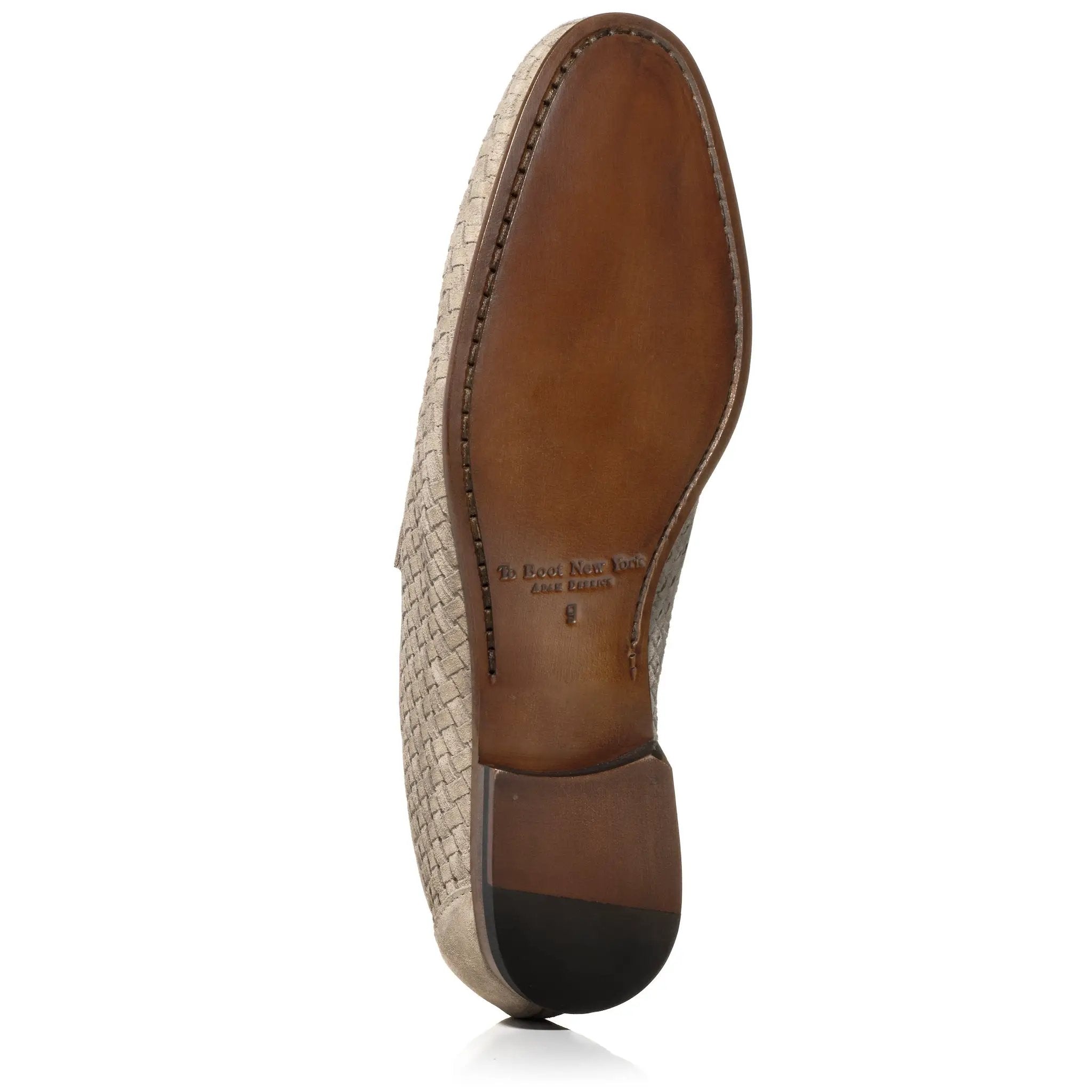 Turner Taupe Woven Suede Loafer by To Boot New York