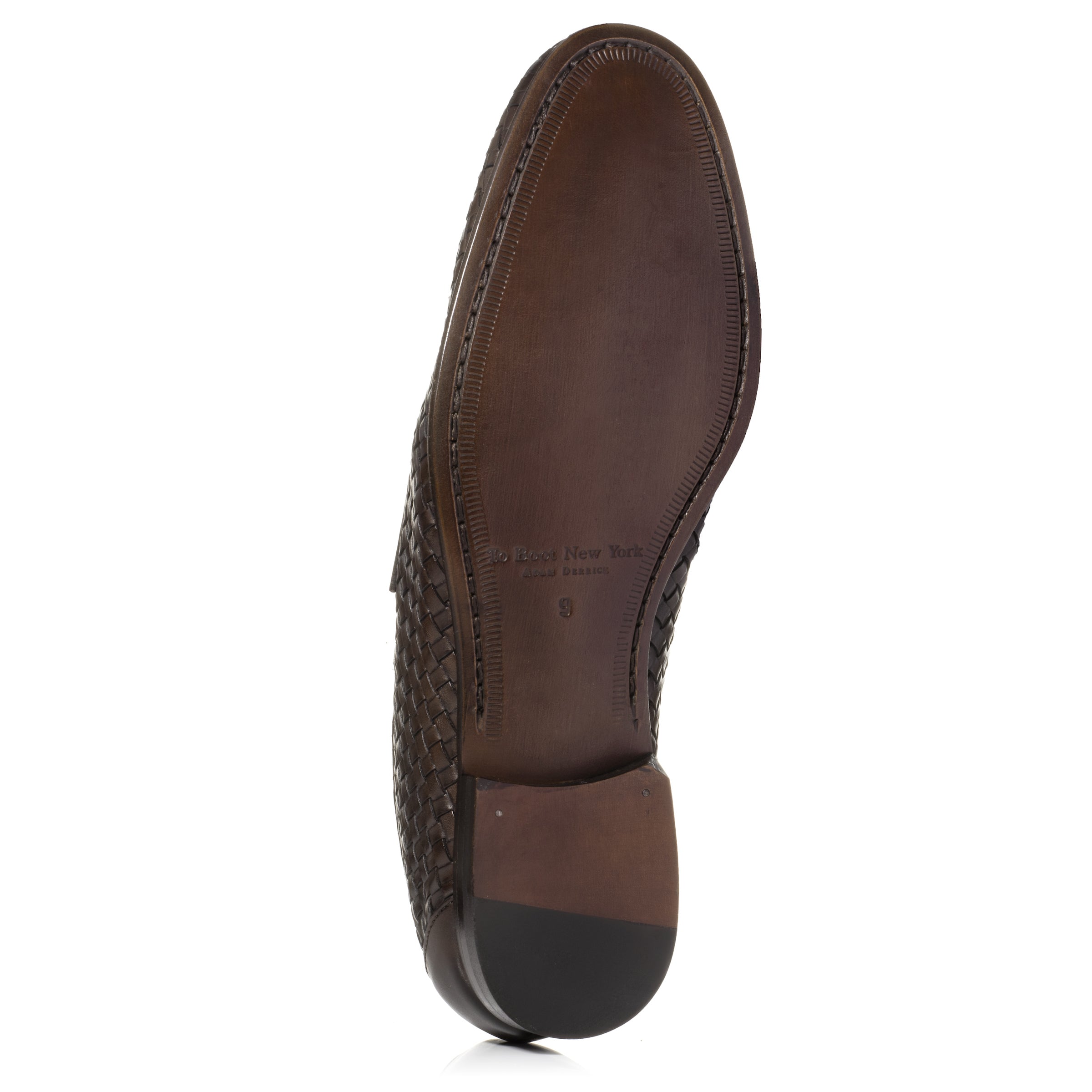 Zenith Brown Woven Leather Loafer
