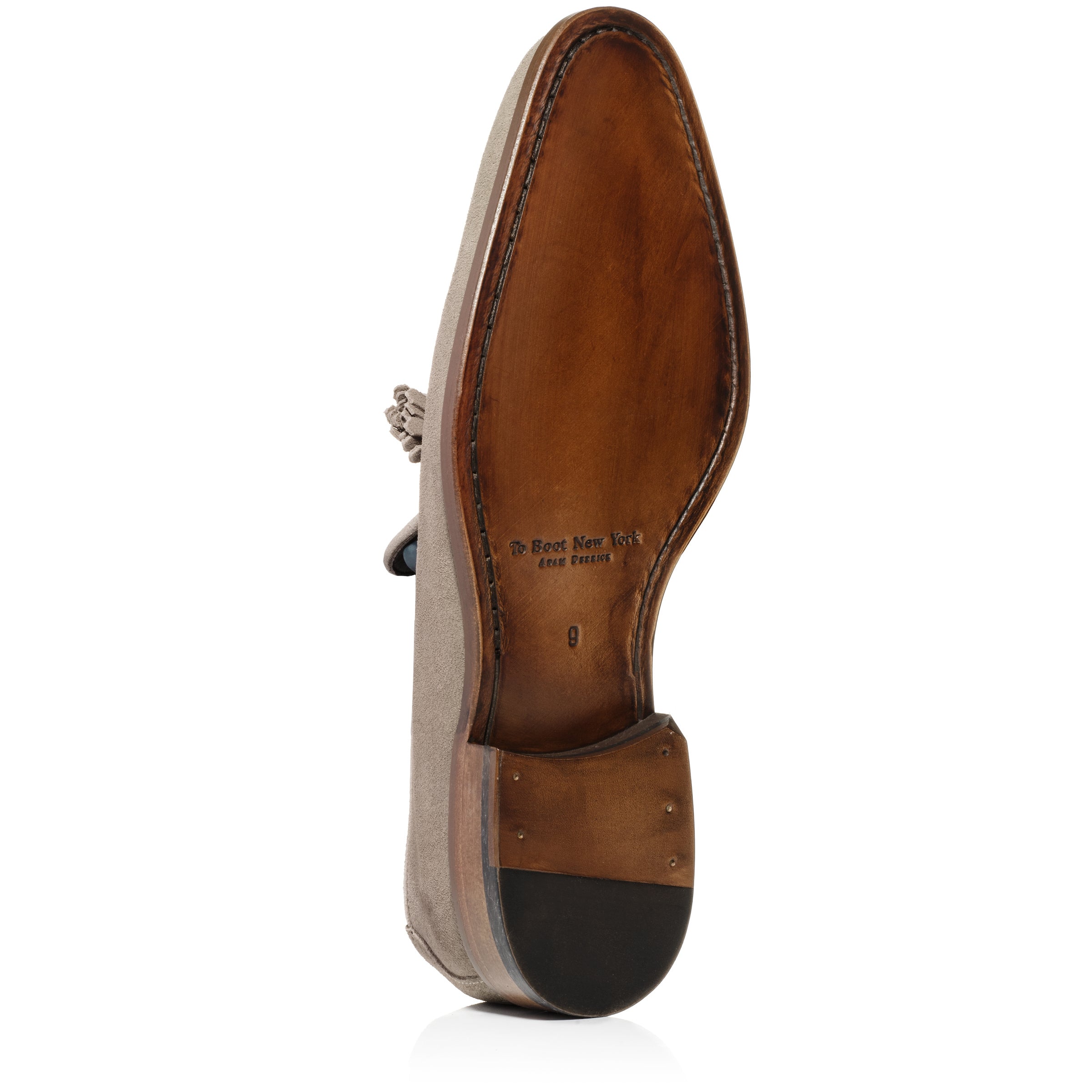 Maurizio Taupe Suede Tassel Loafer