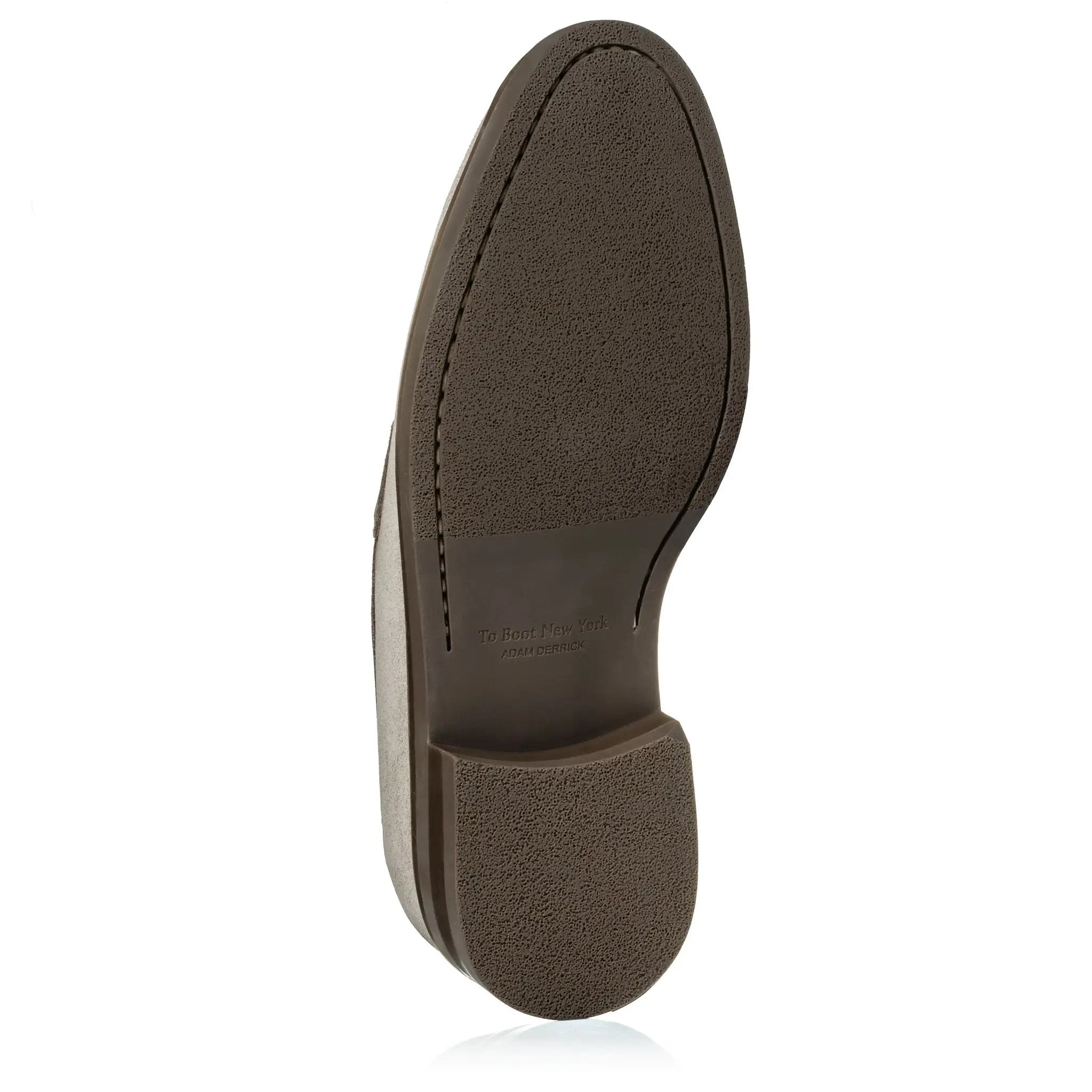 Le Grand Taupe Suede Penny Loafer with Aerograph Detail by To Boot New York