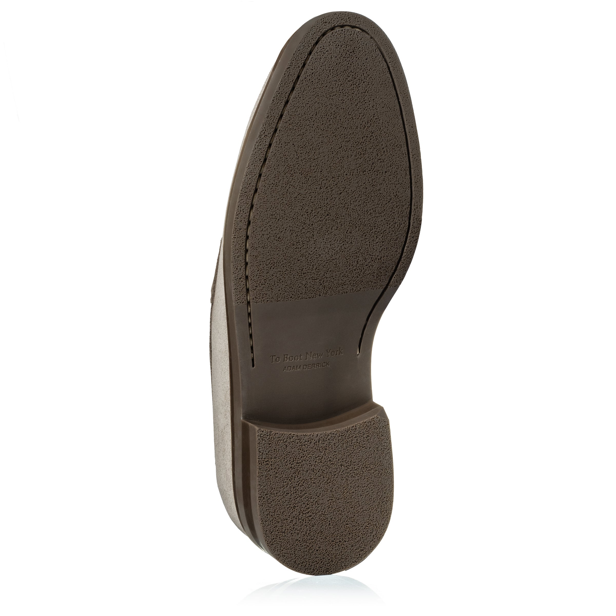 Le Grand Taupe Suede Penny Loafer With Aerograph Detail