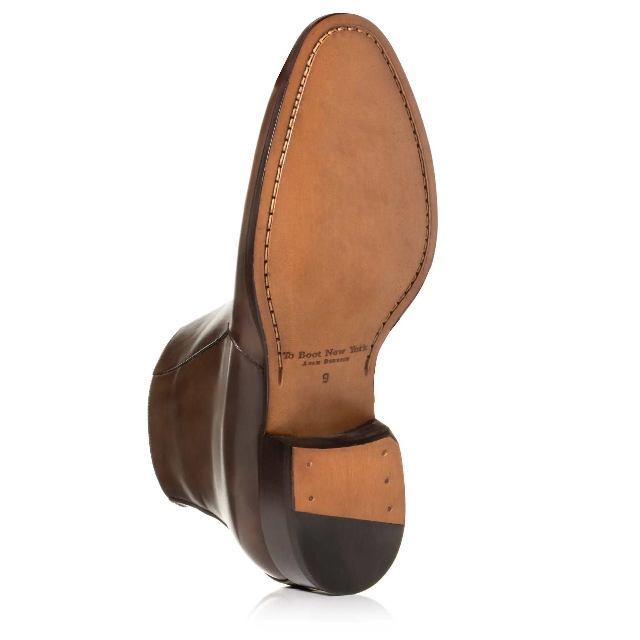 Gilmour Dark Brown Calf Leather Zip Boot by To Boot New York