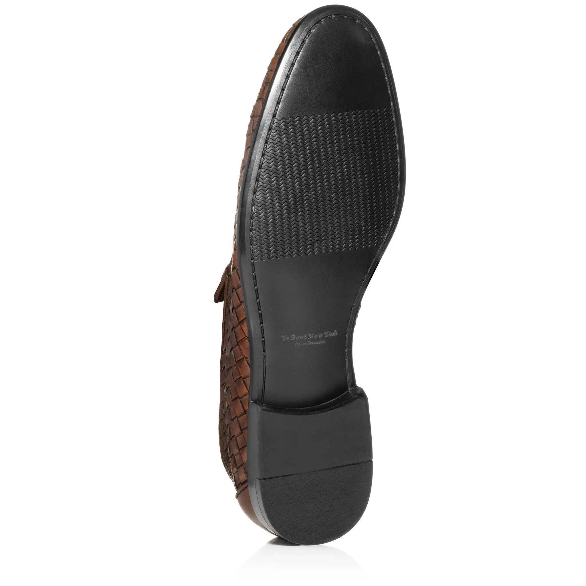 Foley Cognac Hand Woven Intrecciato Slip-On by To Boot New York