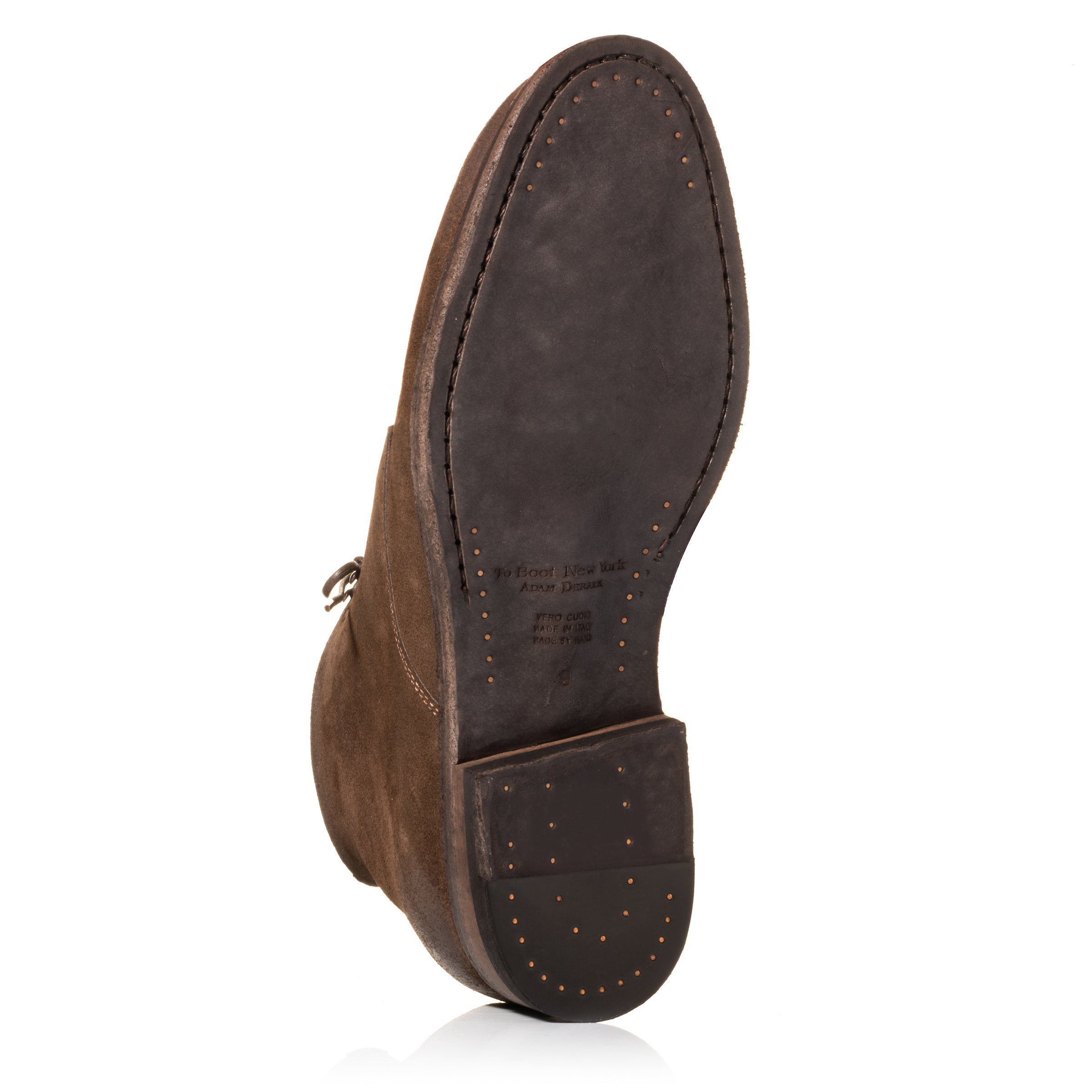 Jarreau Dark Brown Suede Plain Toe Lace Boot