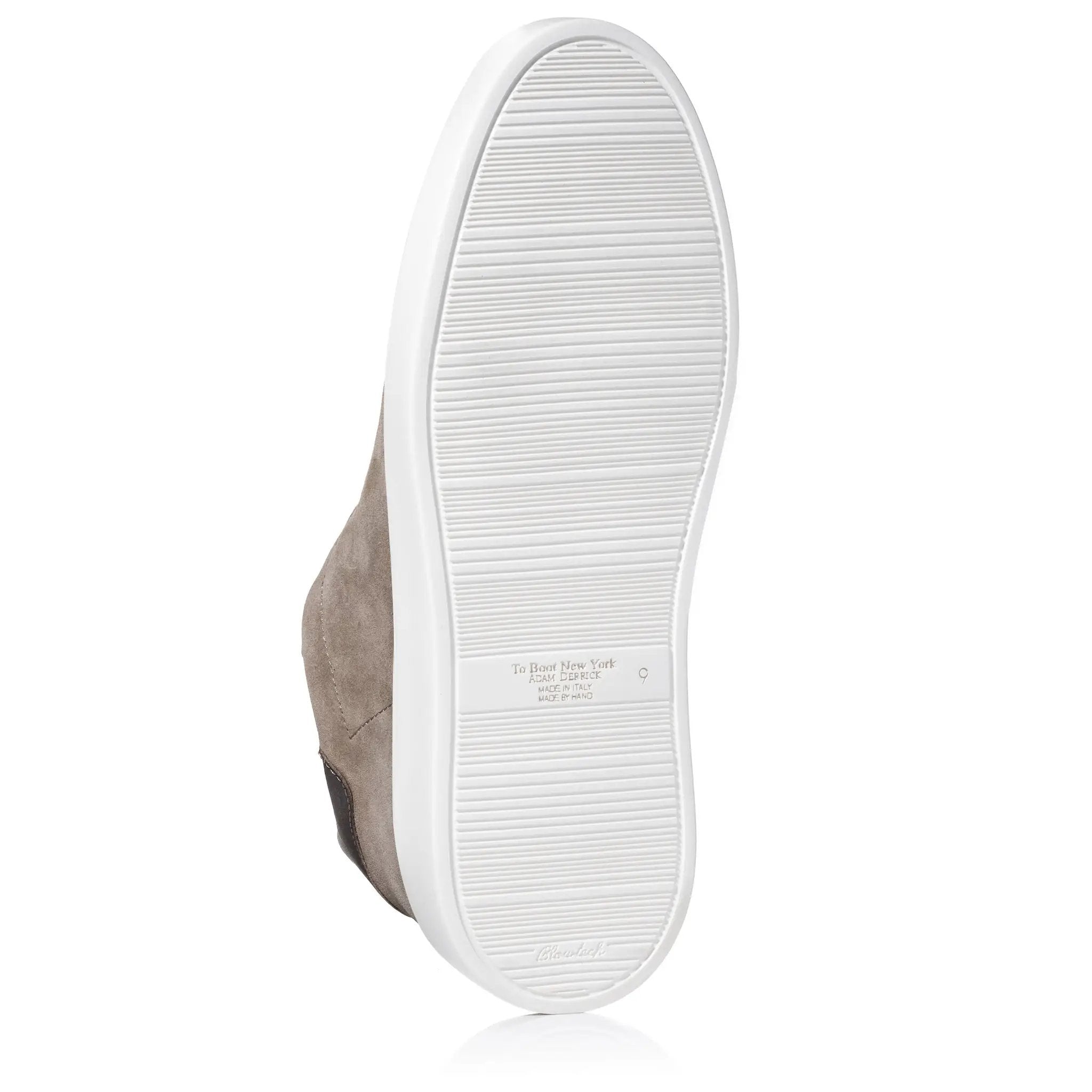 James Taupe Suede Stretch Lace Luxury Low-Top Sneakers by To Boot New York