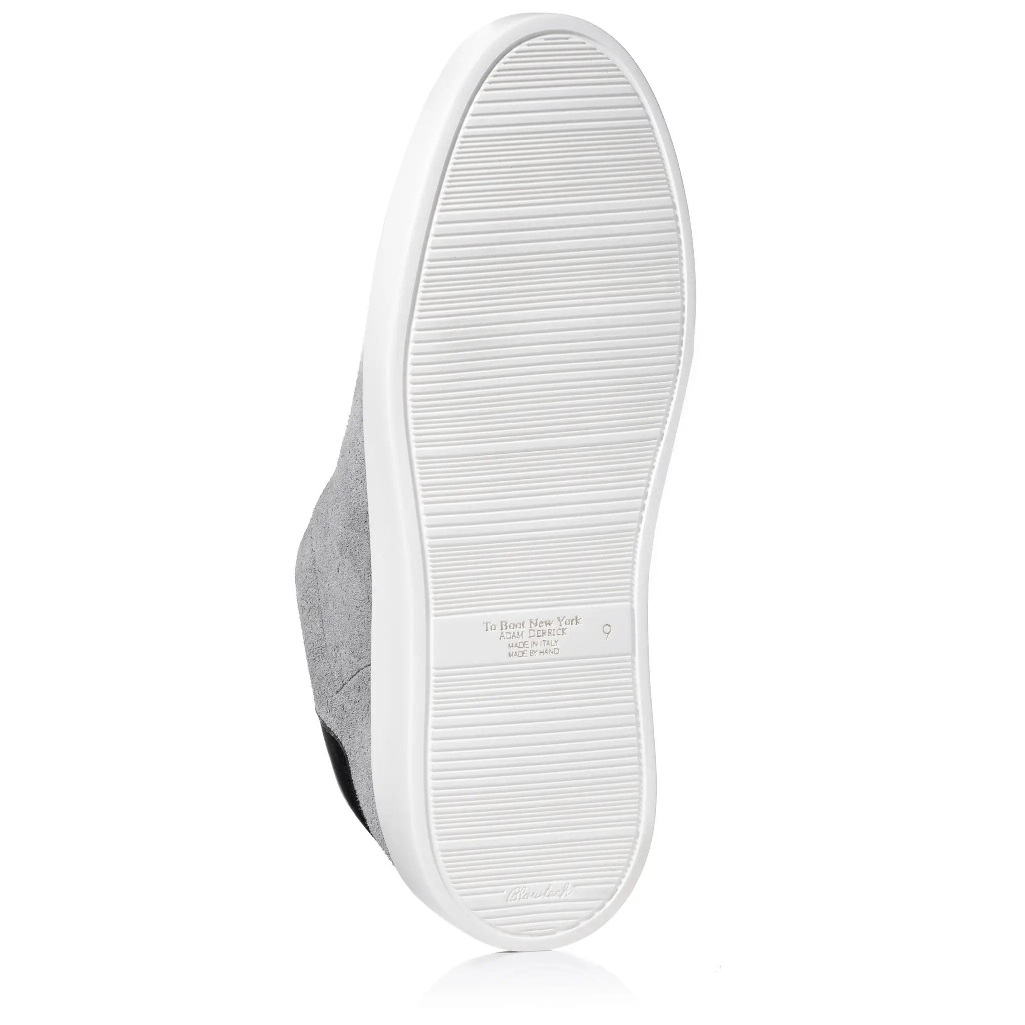 James Grey Suede Stretch Lace Luxury Low-Top Sneaker by To Boot New York