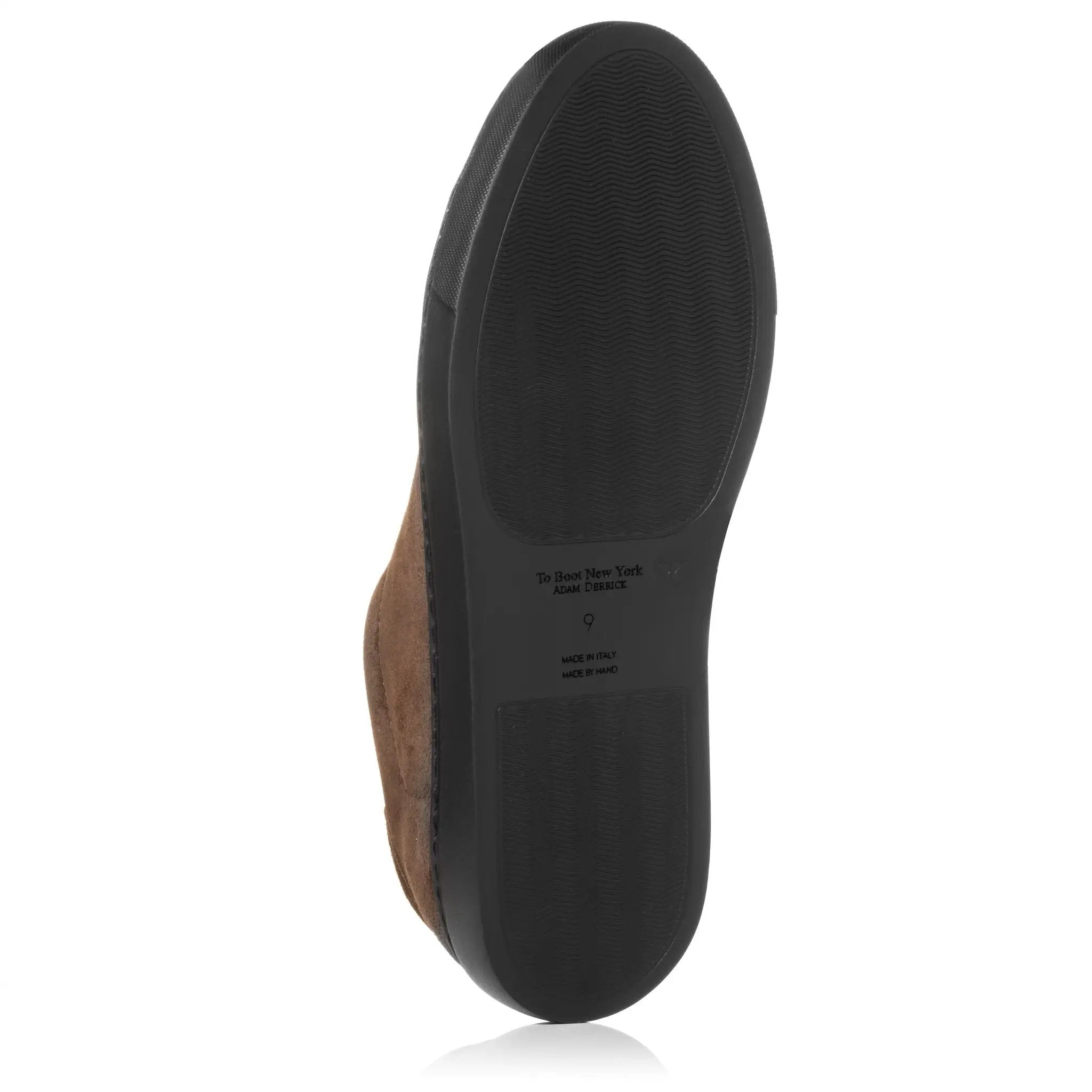 Stone Brown Suede/Black Sole Elastic Slip-On Sneaker by To Boot New York