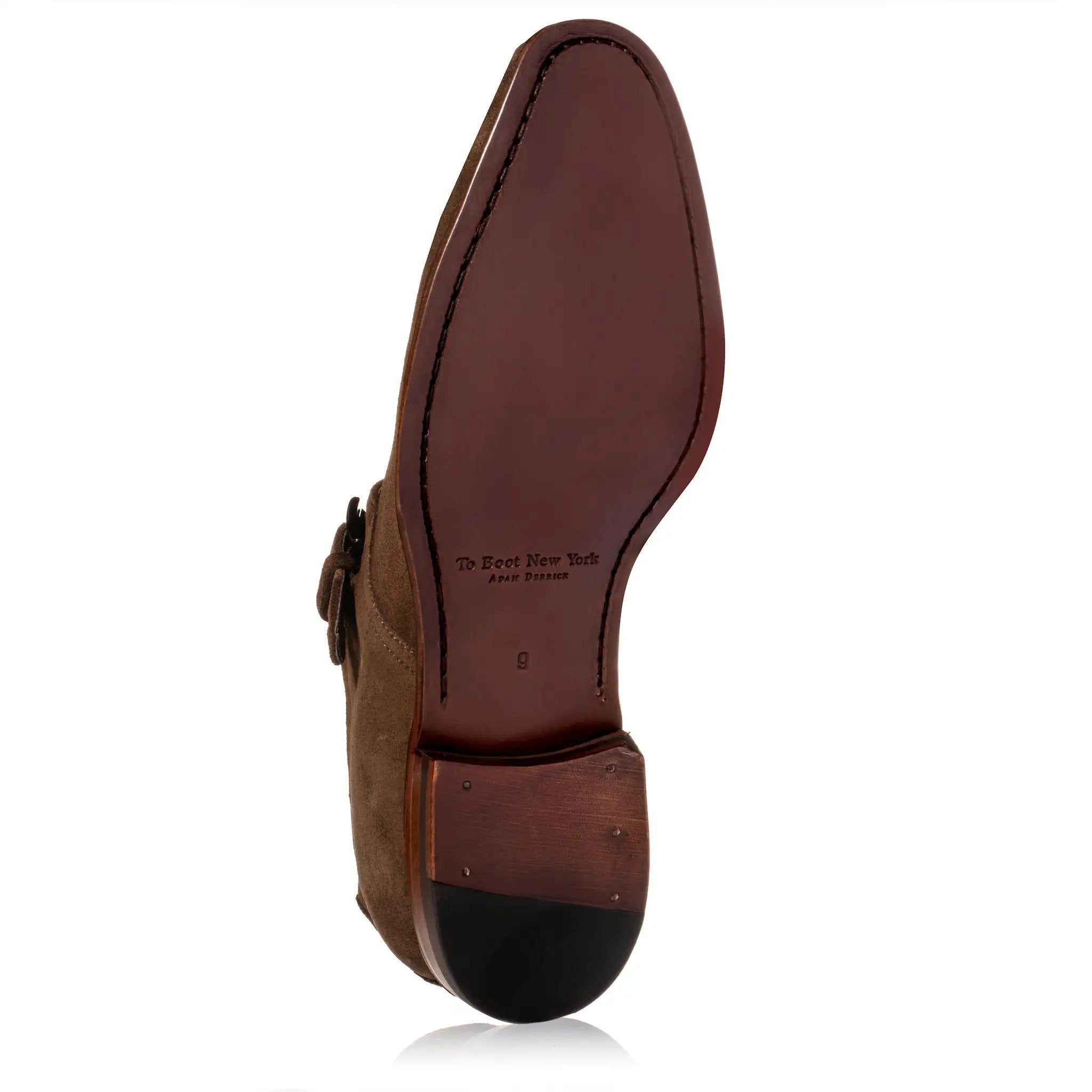 Bower Mid Brown Suede Monkstrap by To Boot New York