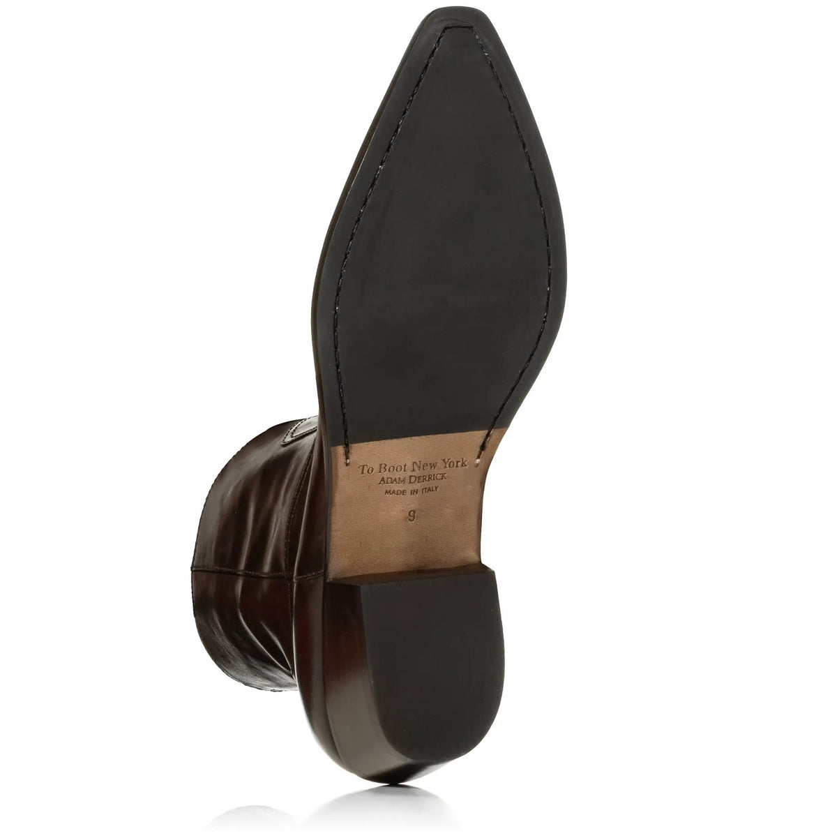 Deacon Dark Brown Calf Leather Western Boot by To Boot New York