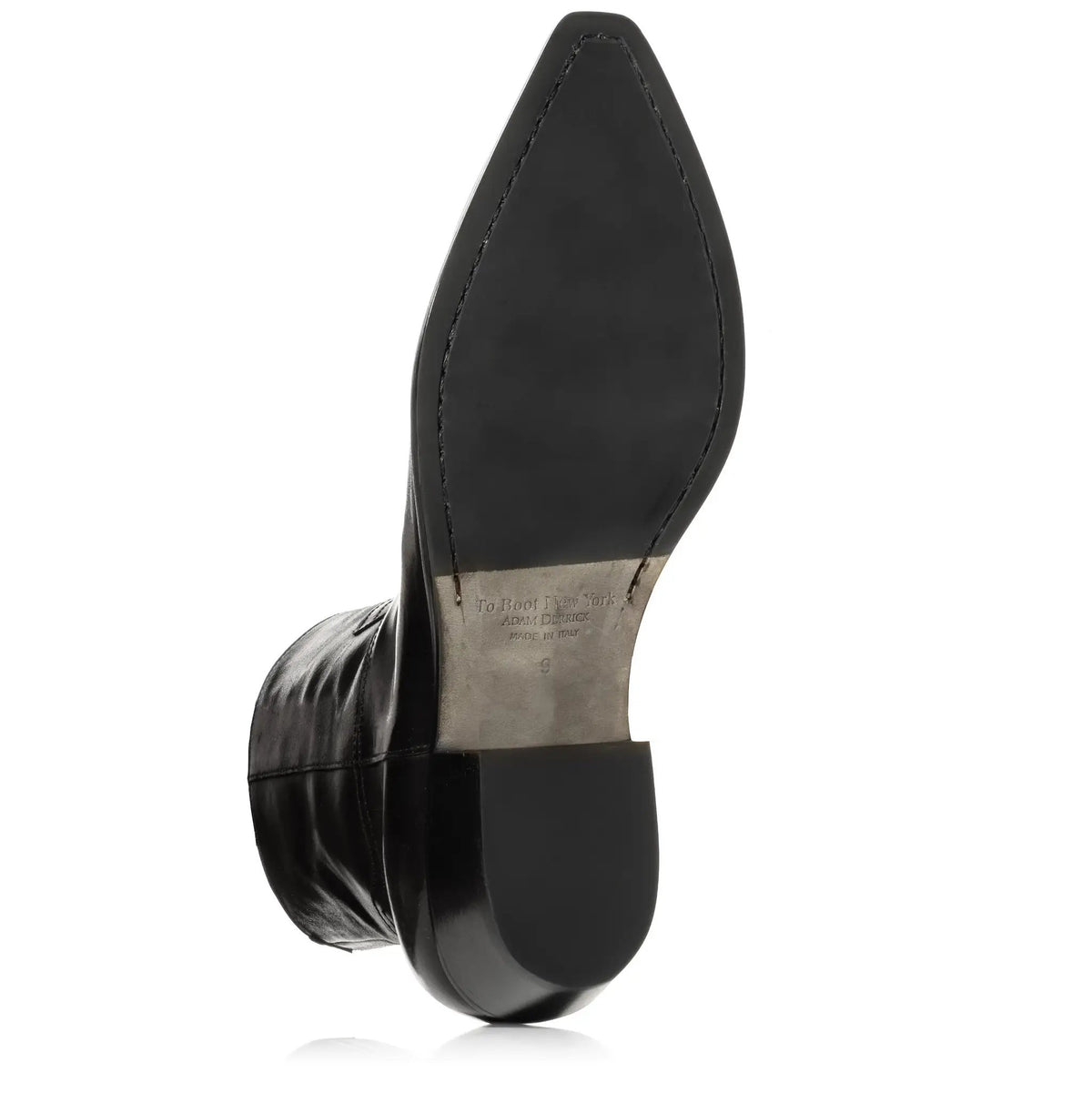 Deacon Black Calf Leather Western Boot by To Boot New York