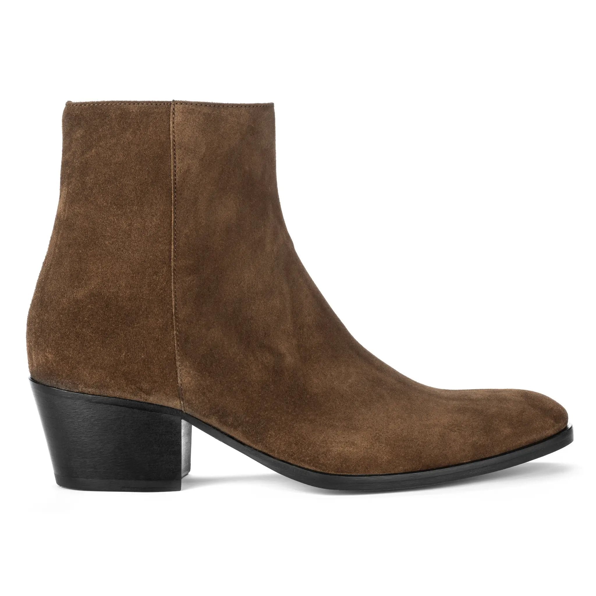 Vasquez Dark Brown Suede Zip Boot by To Boot New York