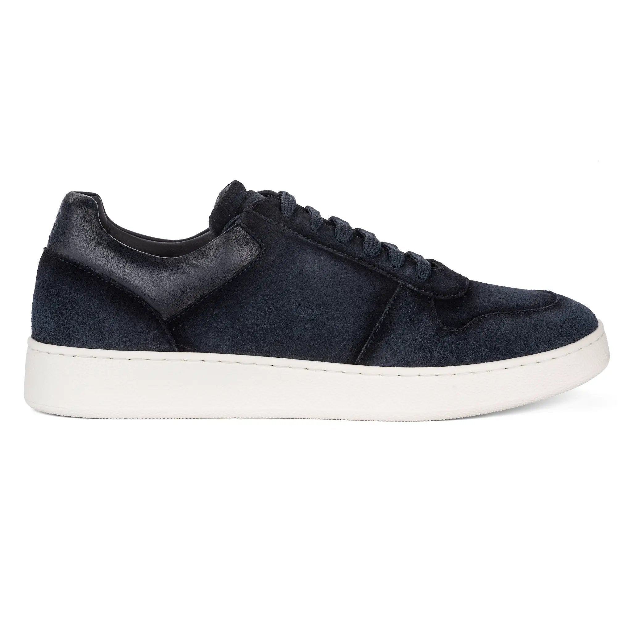 Callum Navy Blue Suede Court Sneaker by To Boot New York
