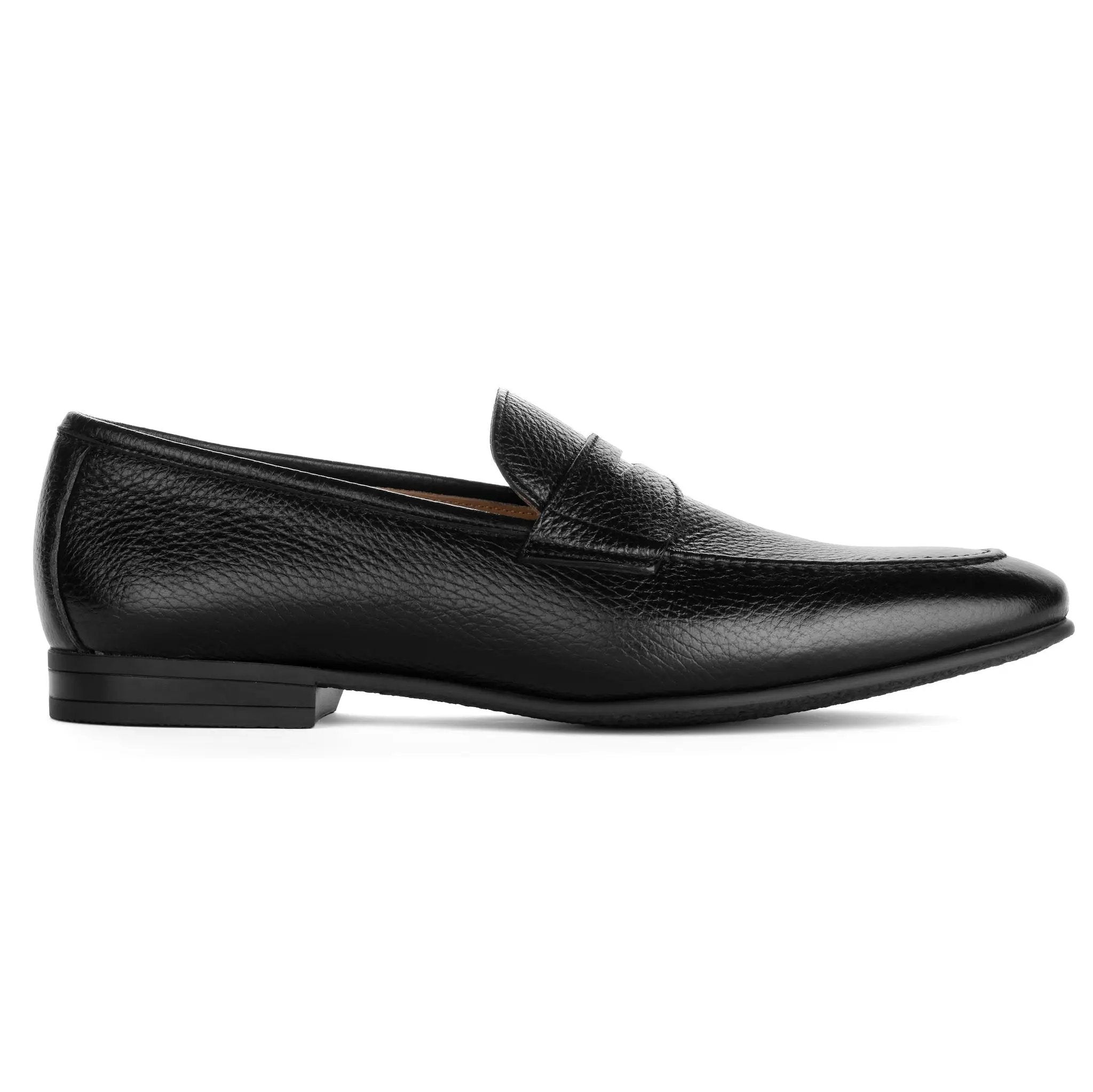Merritt Black Deerskin Leather Penny Loafer Slip-On by To Boot New York