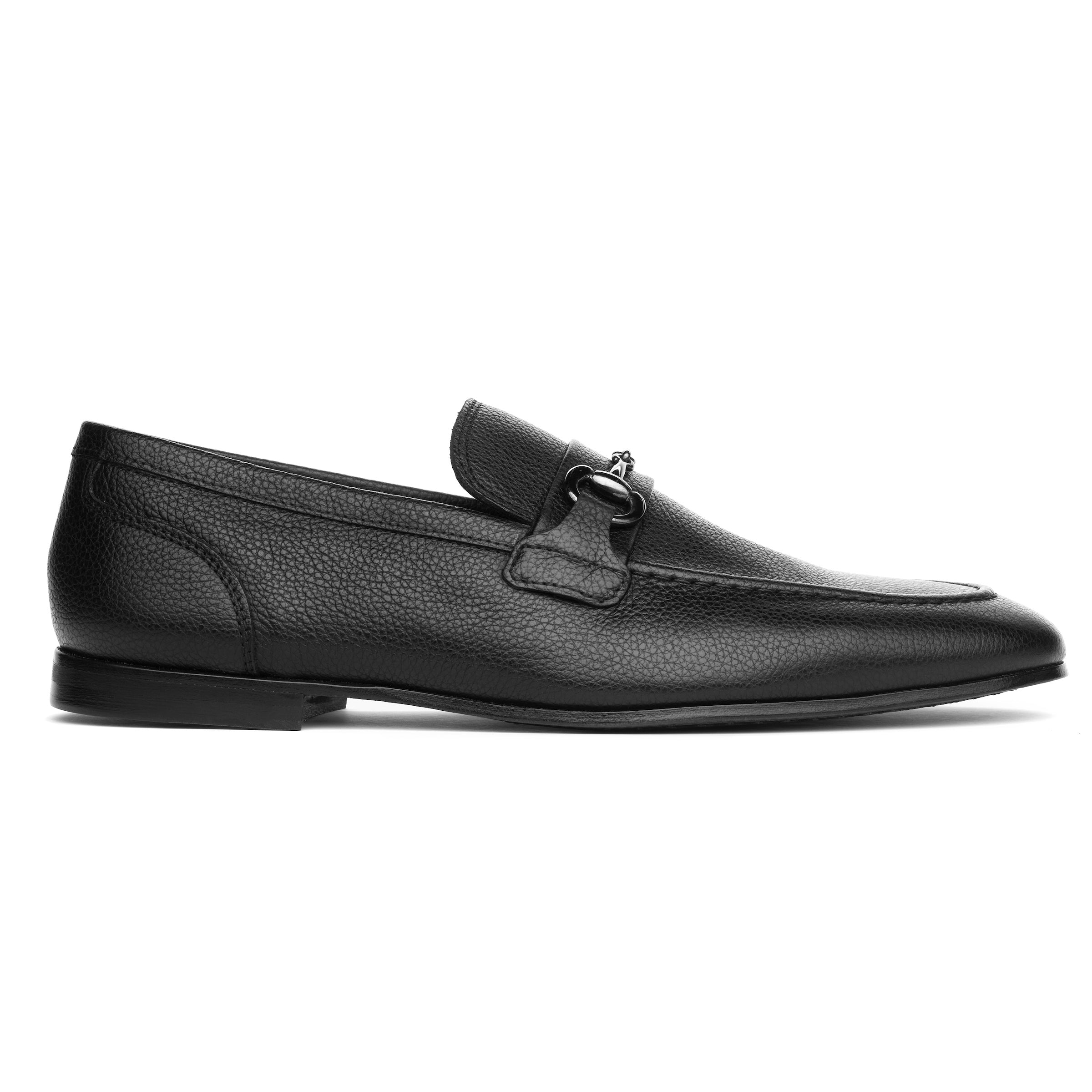 Tiberius Black Full Grain Bit Loafer