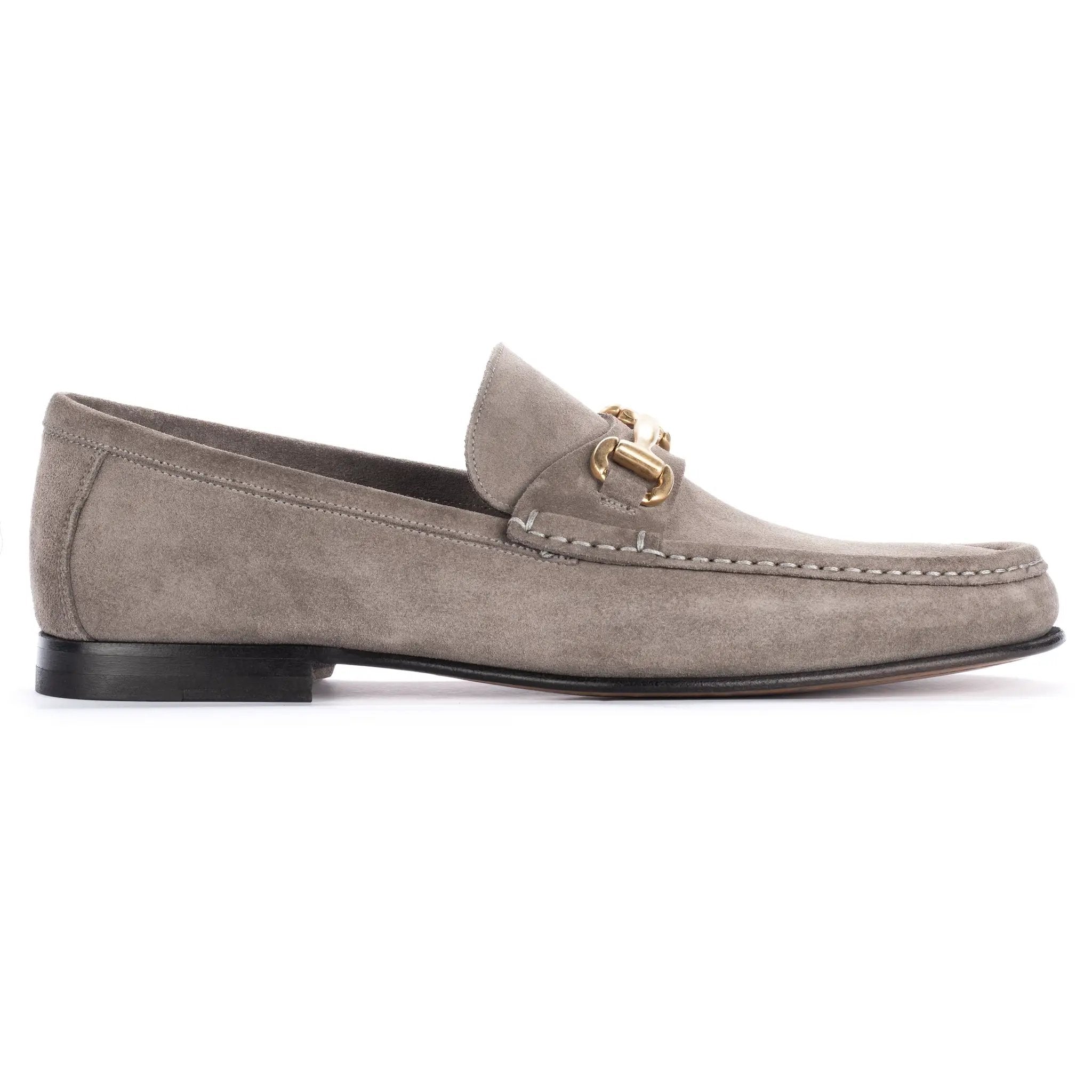 Danny Grey Suede Slip-On Bit Loafer by To Boot New York