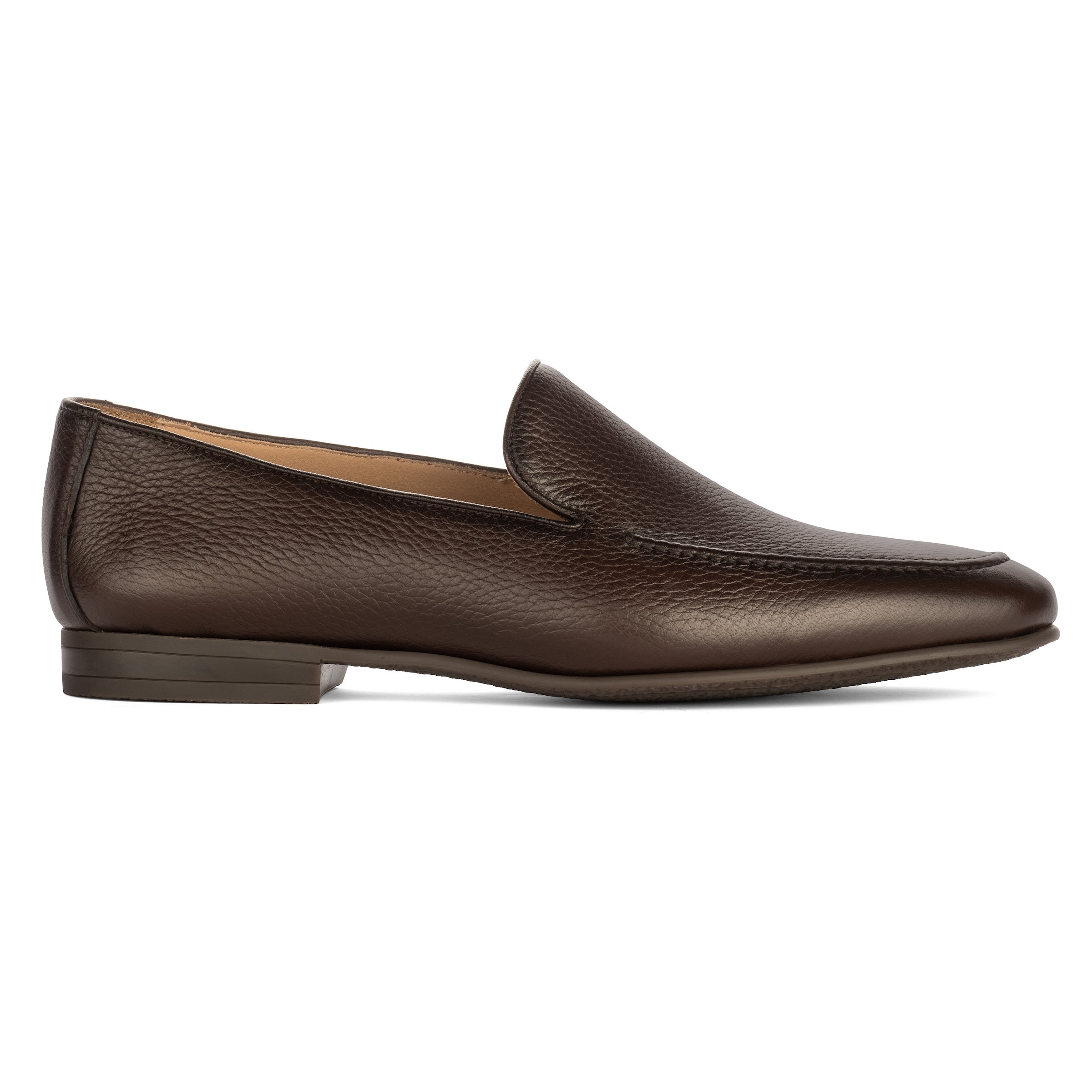 Brunswick Dark Brown Deerskin Leather Slip-On