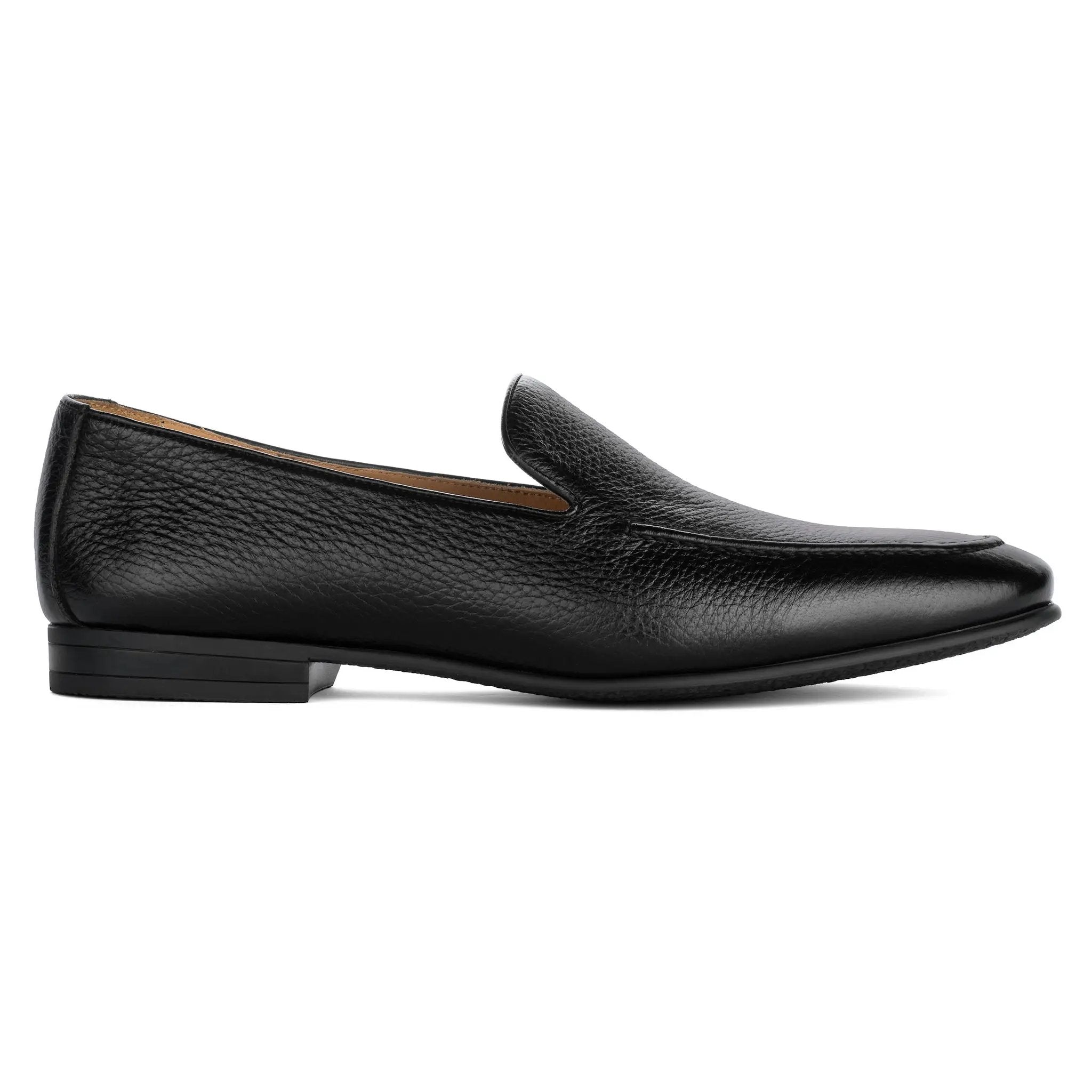 Brunswick Black Deerskin Leather Slip-On Loafer by To Boot New York