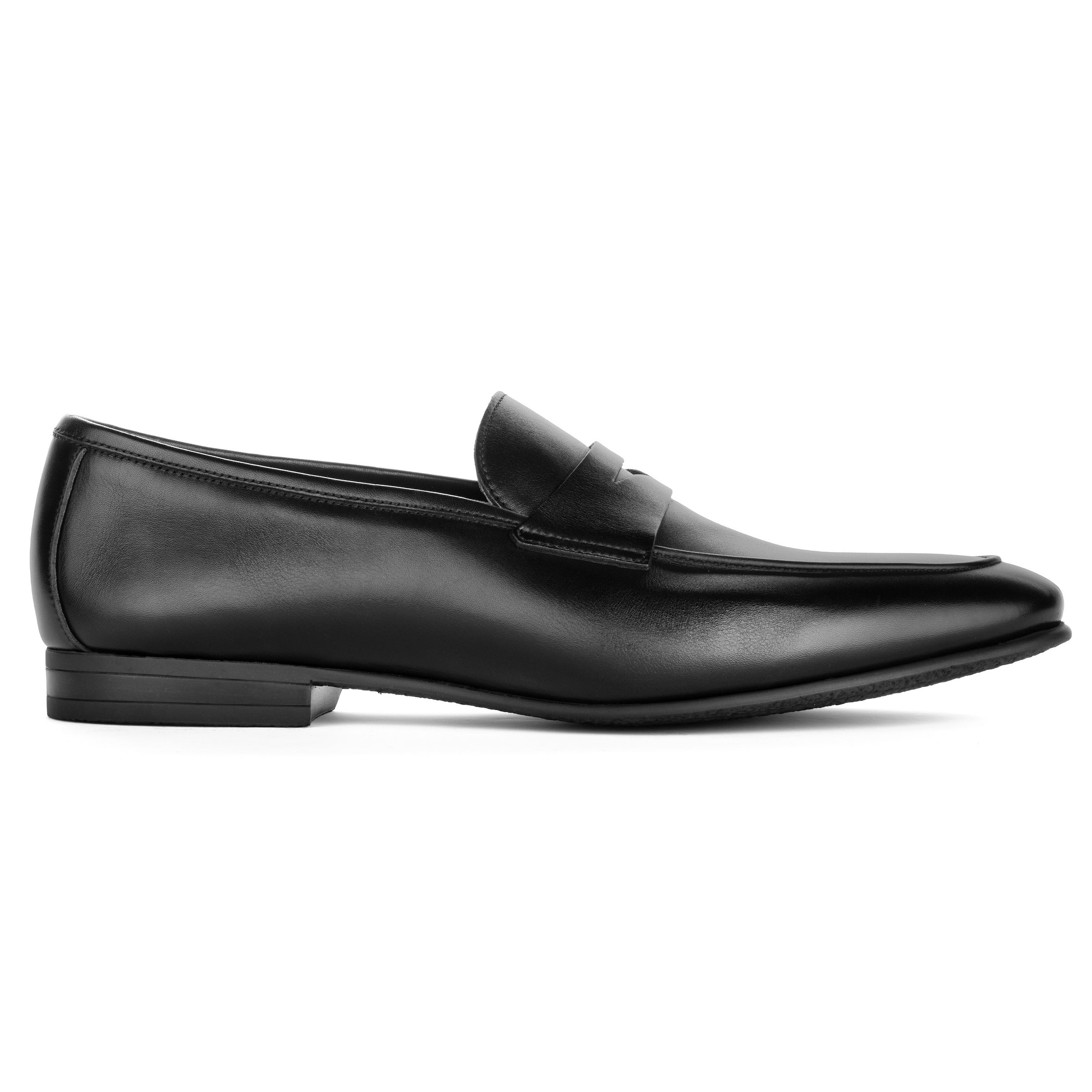Keats Black Calf Leather Loafer-Men’s Luxury Penny Loafer