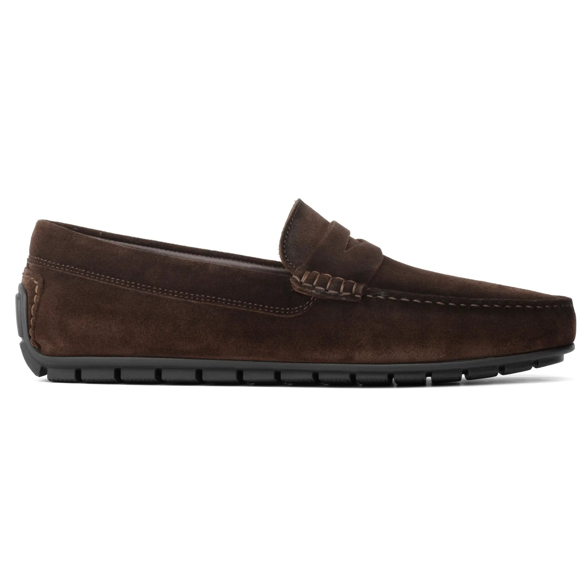 Adelaide Brown Aero Suede Driving Shoe by To Boot New York