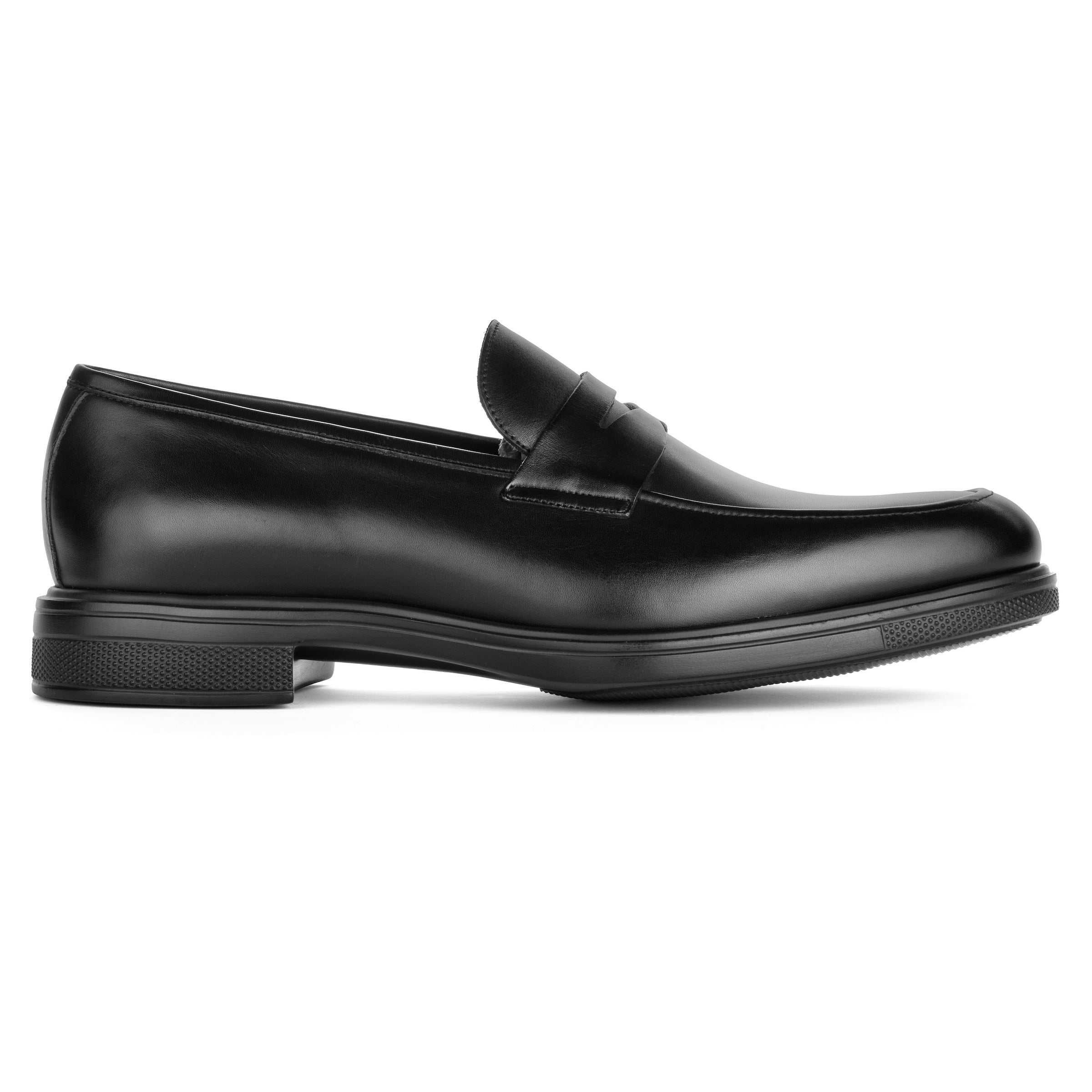 Bernard Black Calf Leather Penny Loafer