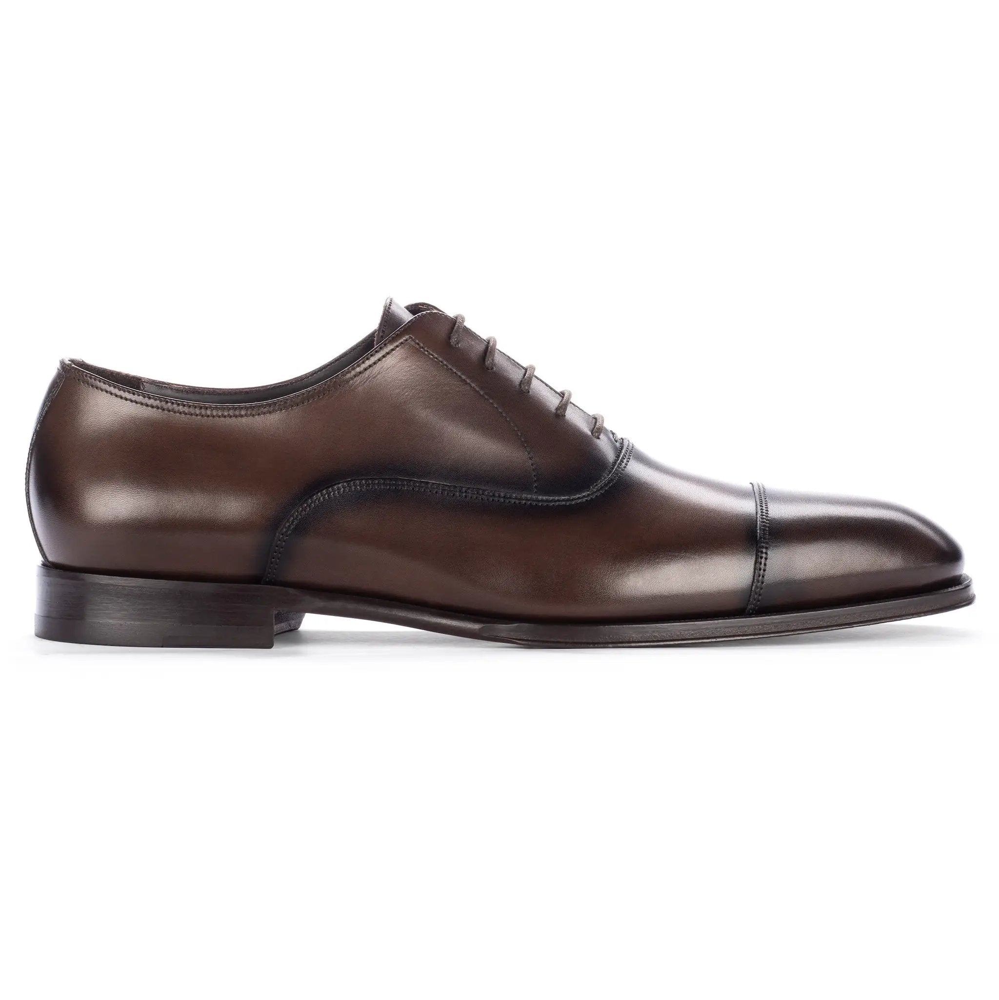 Frankie Dark Brown Calf Cap Toe Balmoral by To Boot New York
