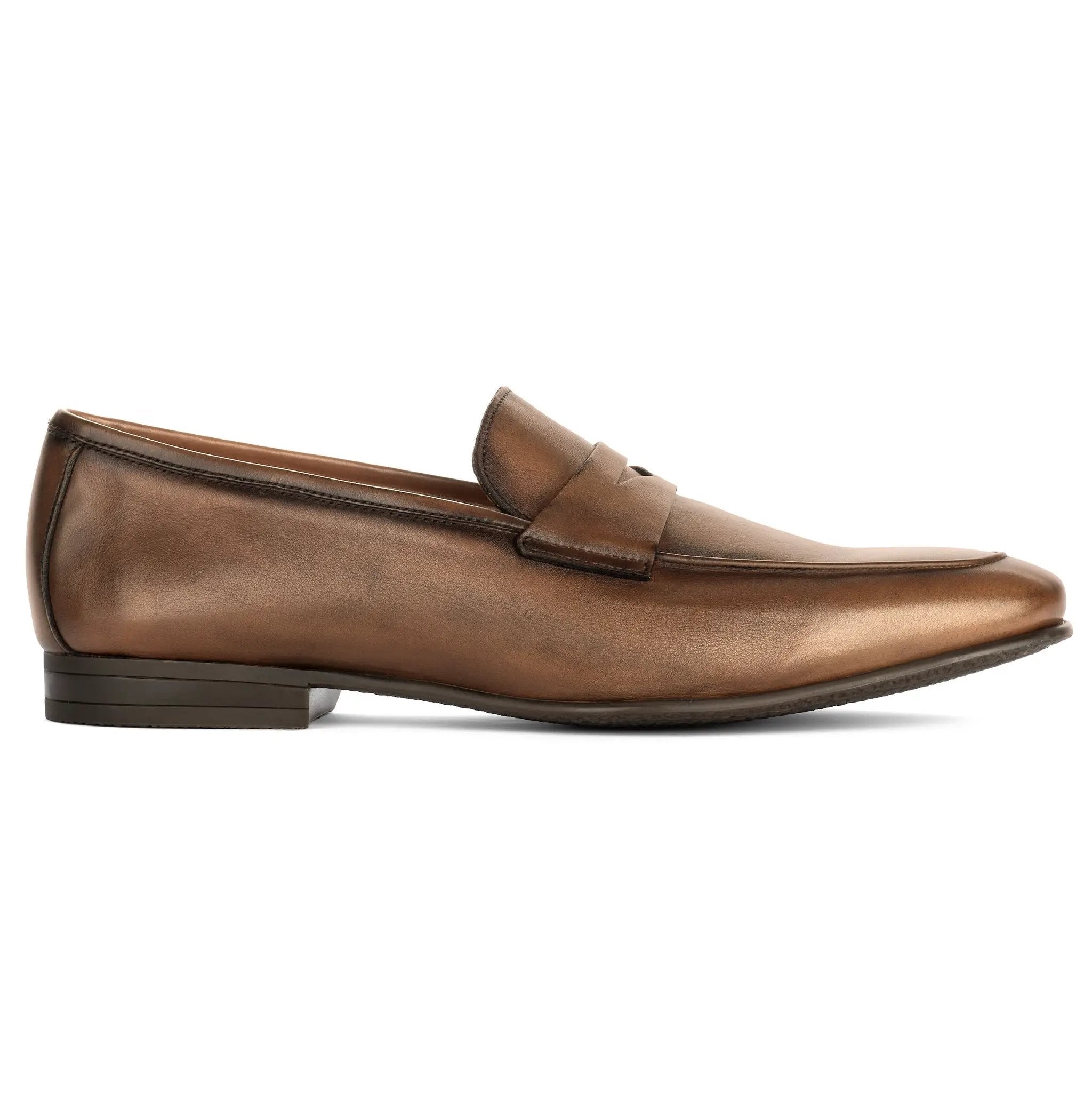 Keats Cognac Calf Leather Slip-on Men's Penny Loafer by To Boot New York